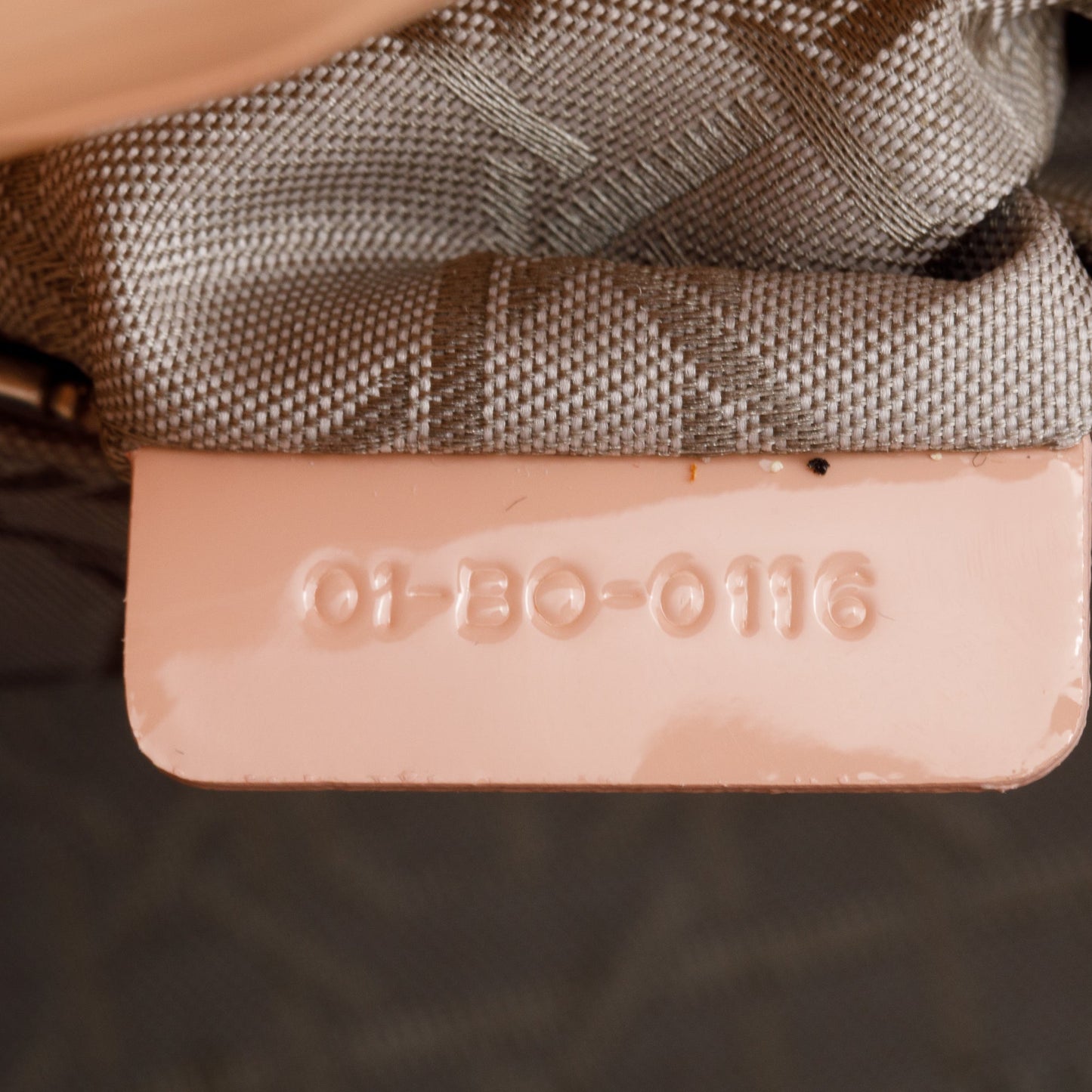 Christian Dior Neutral Cannage Patent Leather Mini Lady Dior Bag