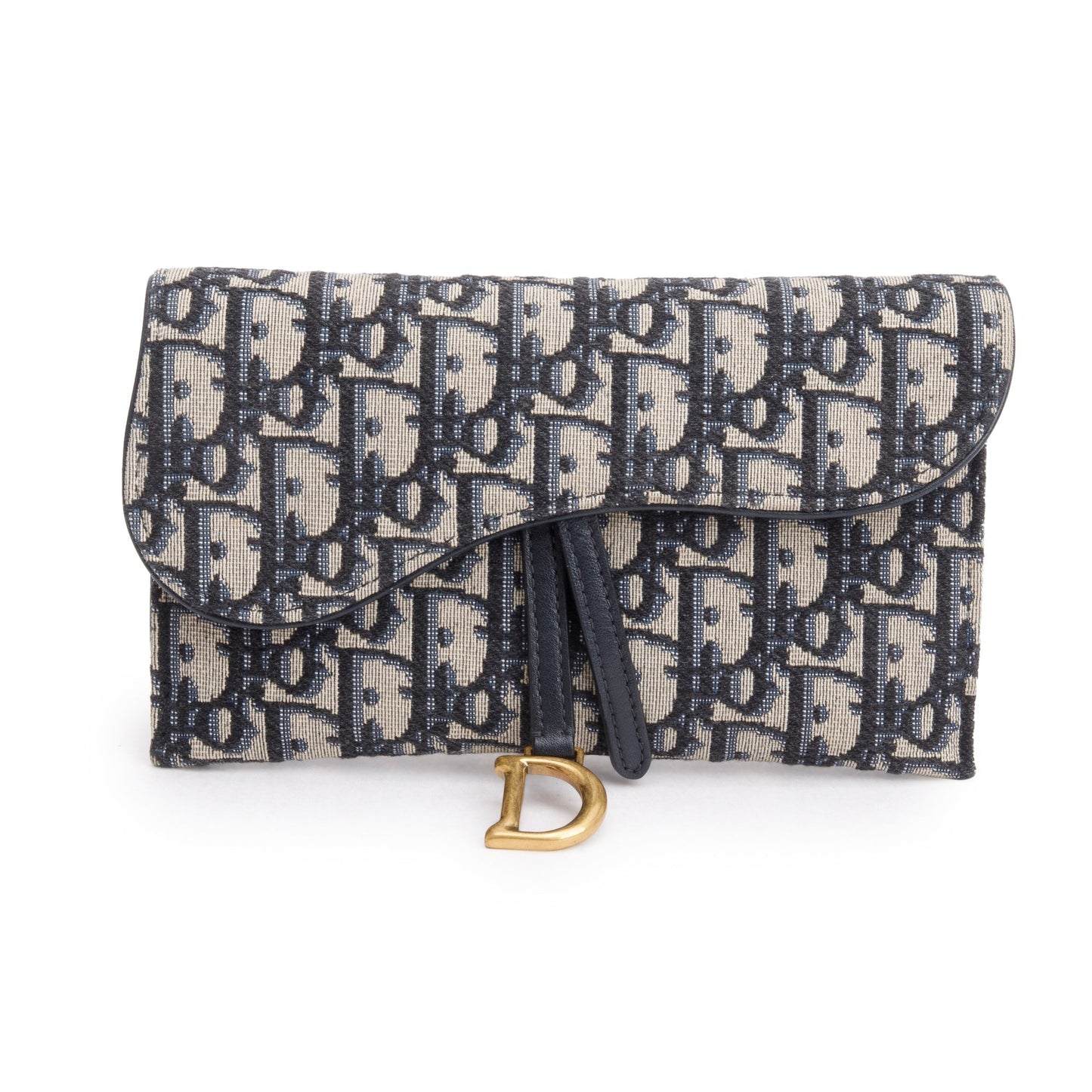 Christian Dior Oblique Long Saddle Wallet on Chain