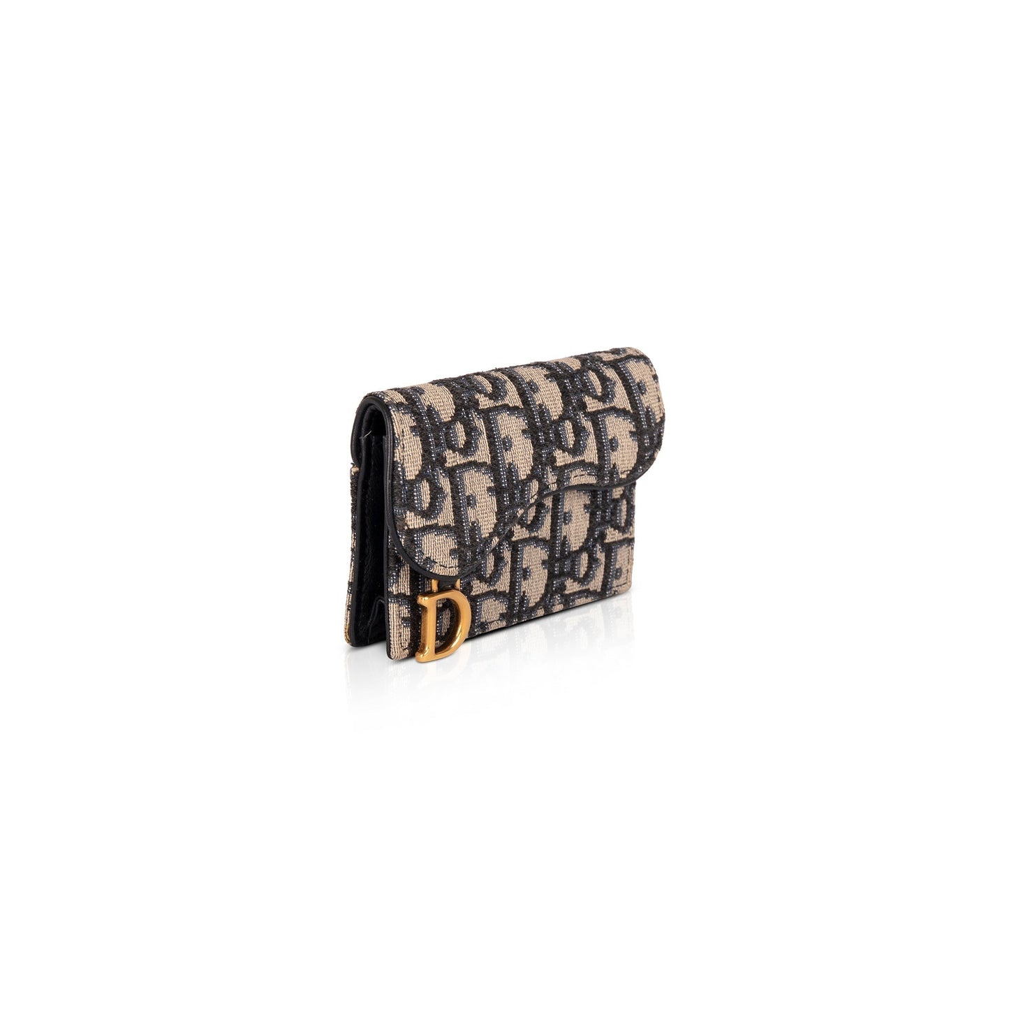 Christian Dior Oblique Saddle Flap Card Holder