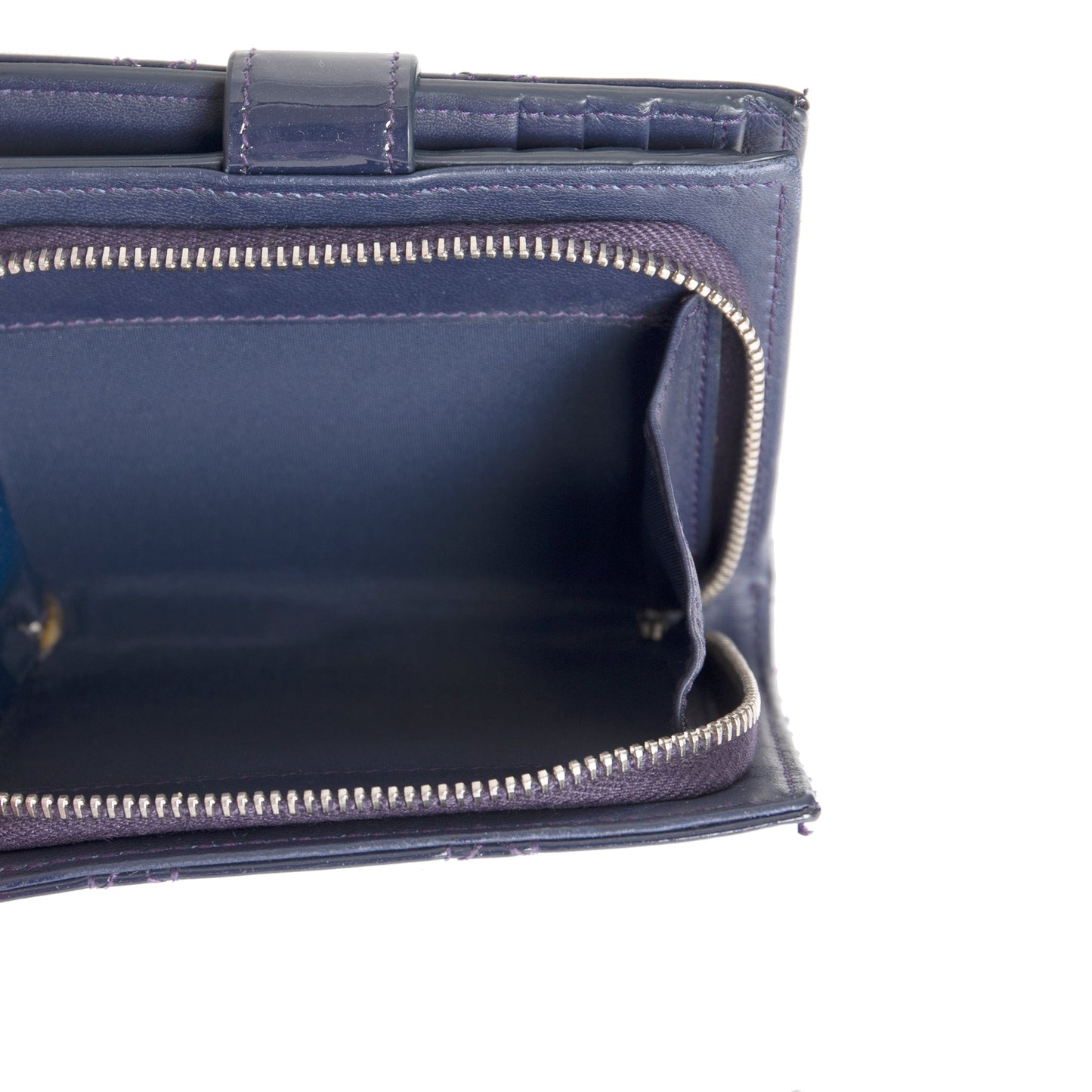 Christian Dior Patent Cannage Mini Lady Dior Wallet