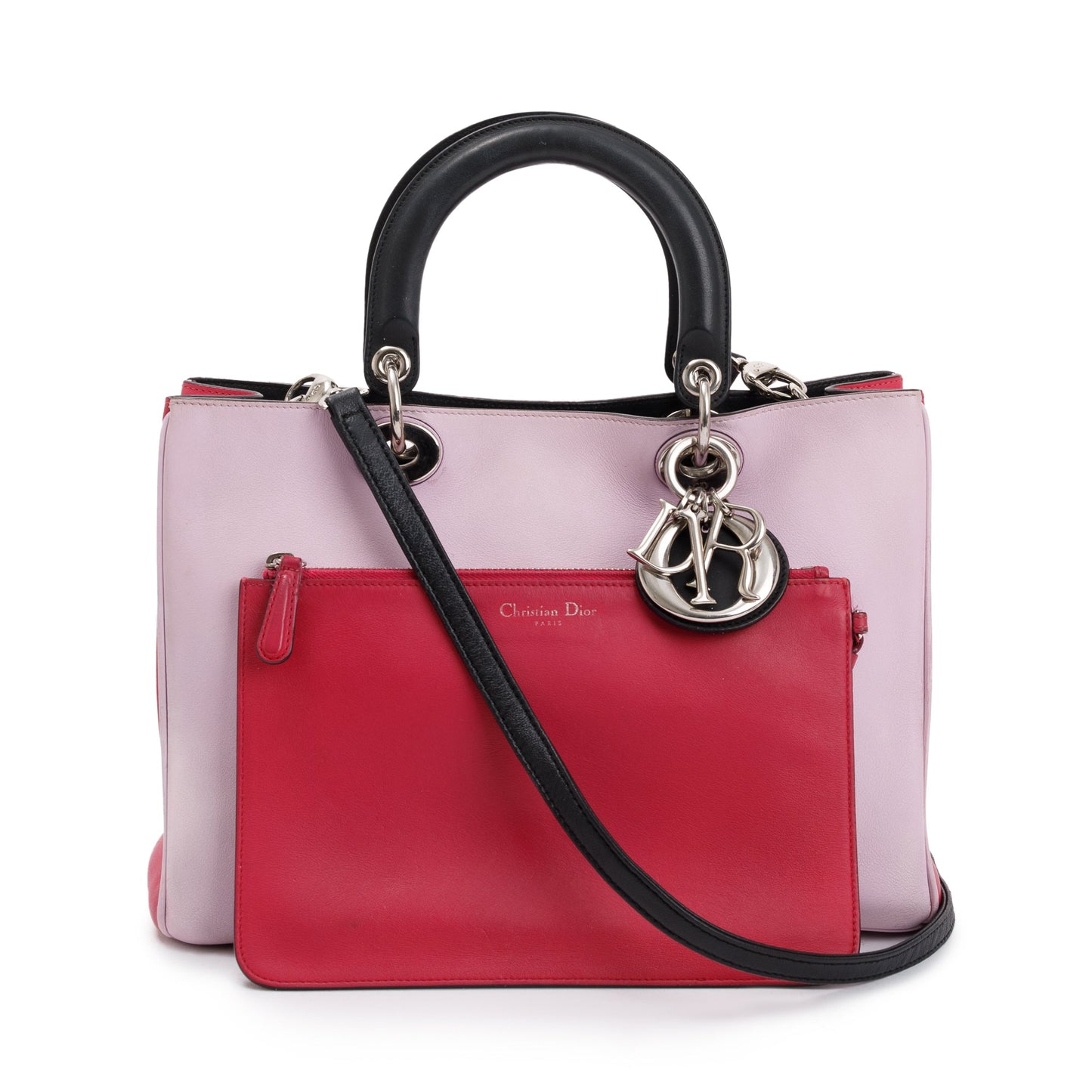 Christian Dior Pink Calfskin Leather Medium Diorissimo Tote