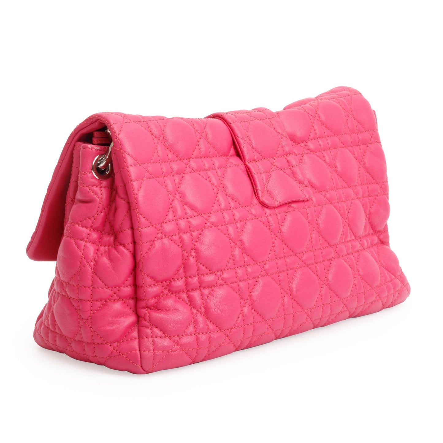Christian Dior Pink Cannage Calfskin Leather New Lock Flap Bag