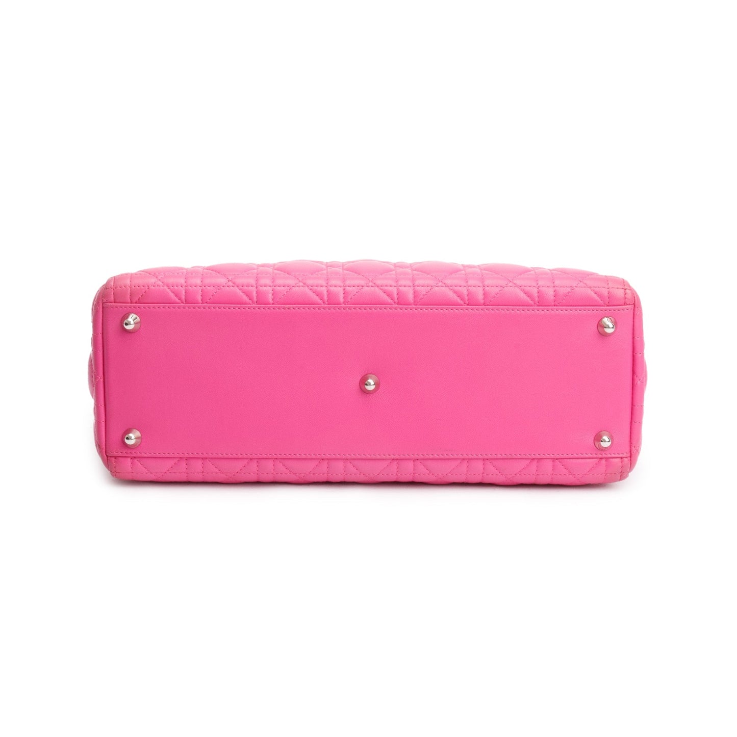 Christian Dior Pink Cannage Leather Large Lady Dior Bag