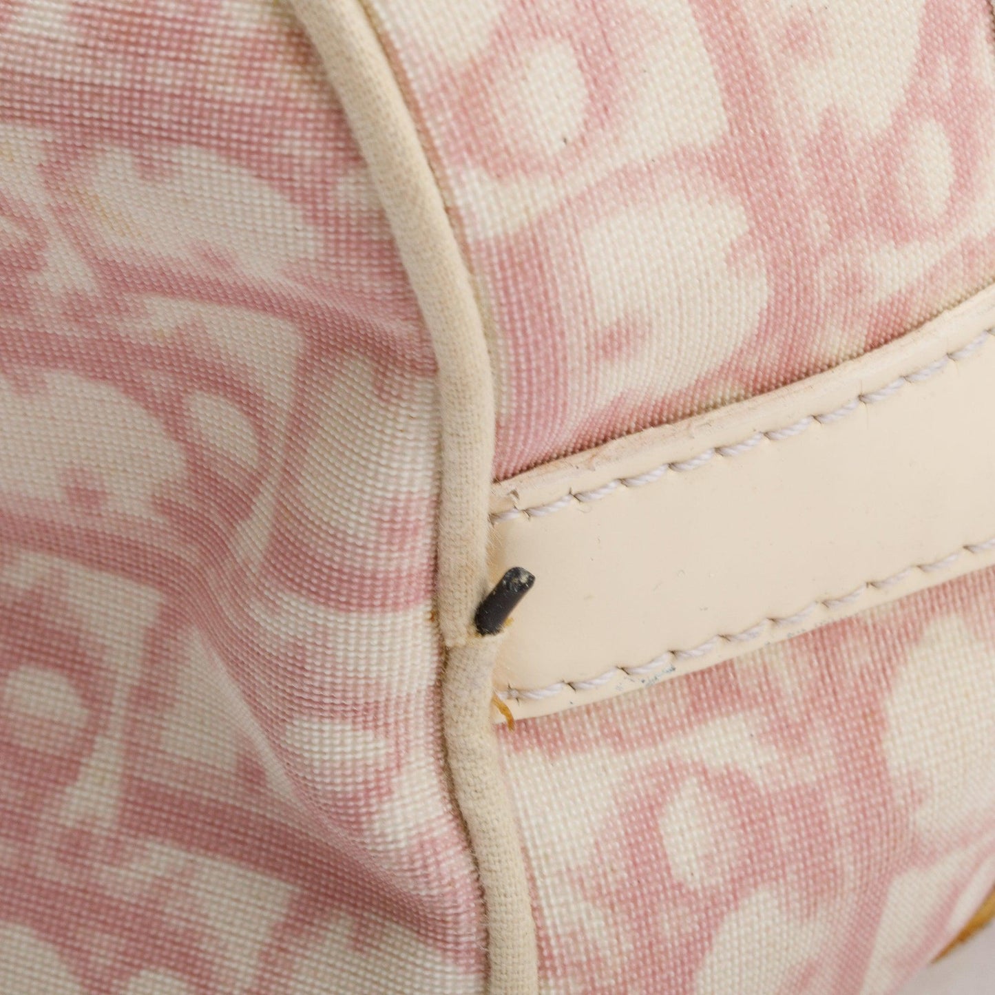 Christian Dior Pink Diorissimo Canvas Girly Trotter Boston Bag