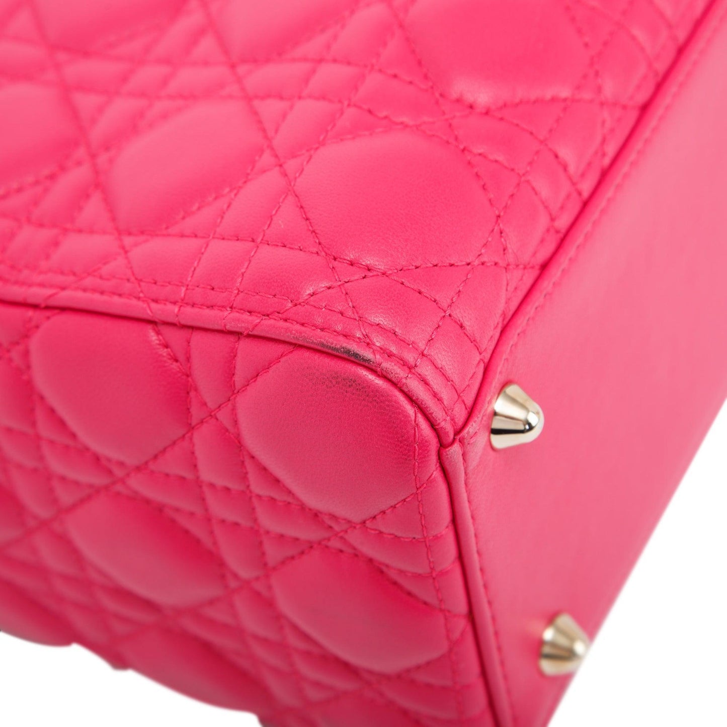 Christian Dior Pink Large Cannage Lady Dior Bag