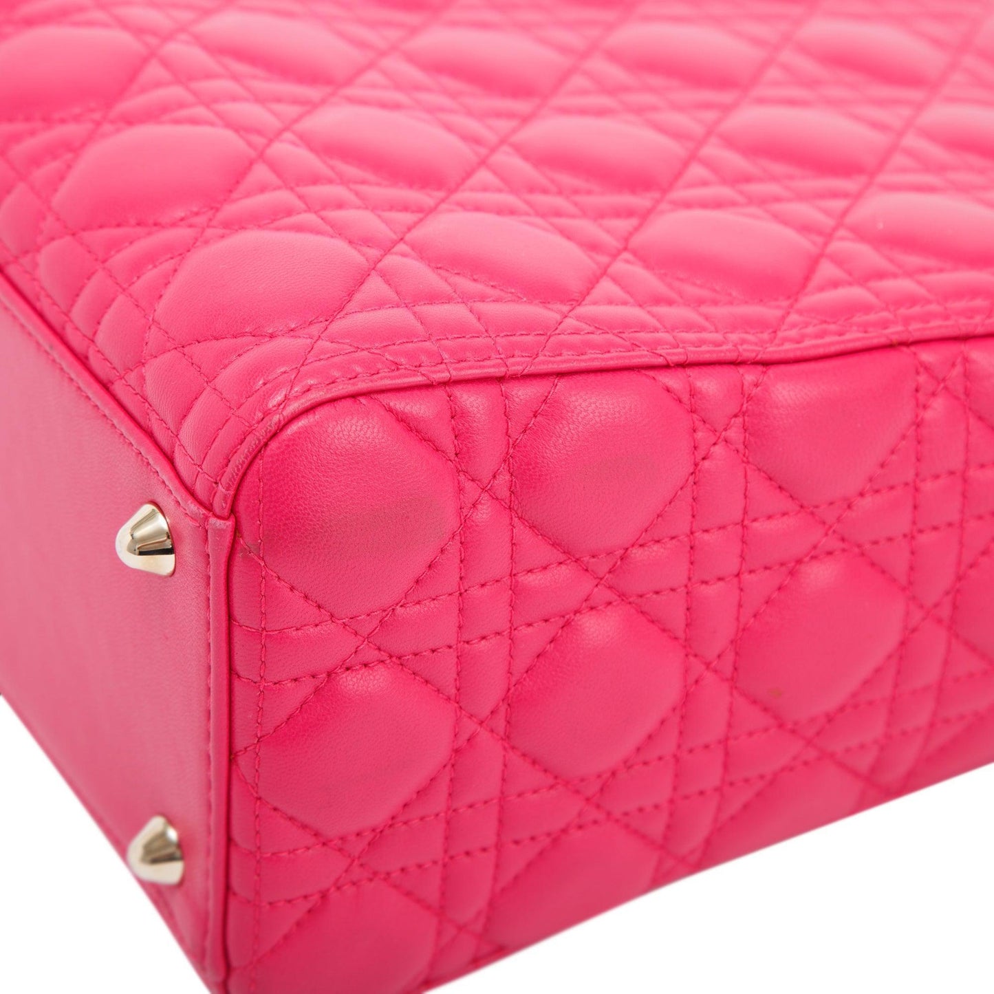 Christian Dior Pink Large Cannage Lady Dior Bag