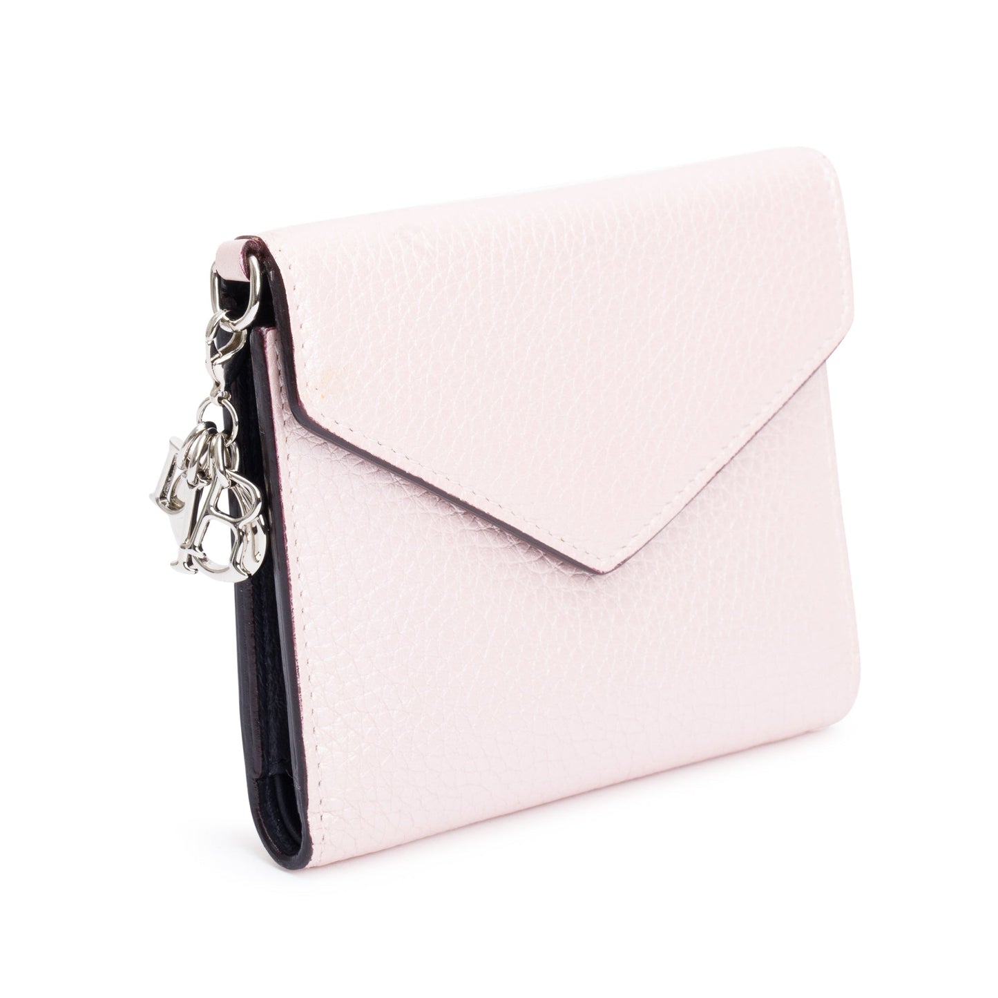 Christian Dior Pink Leather Diorissimo Envelope Compact Wallet