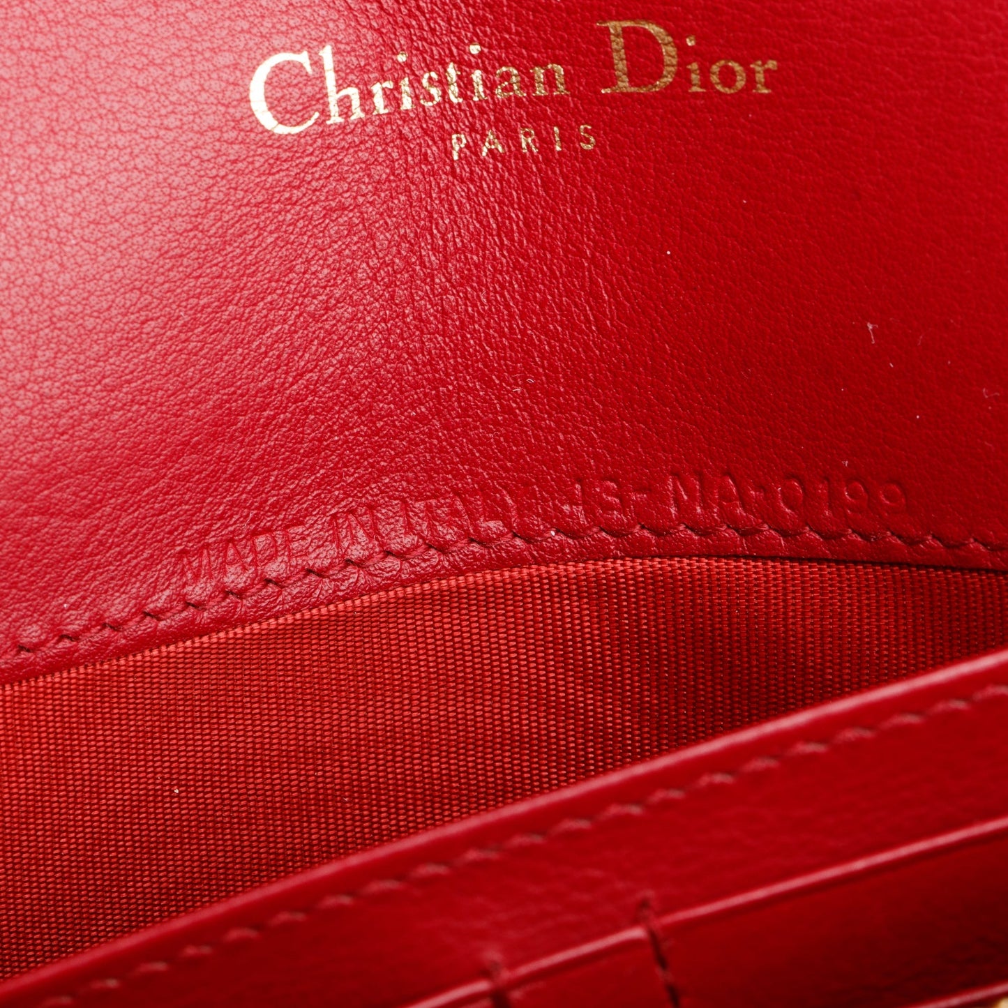 Christian Dior Red Patent Leather 30 Montaigne Wallet on Chain