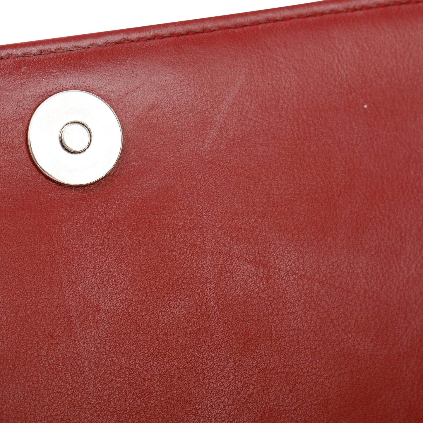 Christian Dior Red Patent Leather Lady Dior Chain Pouch