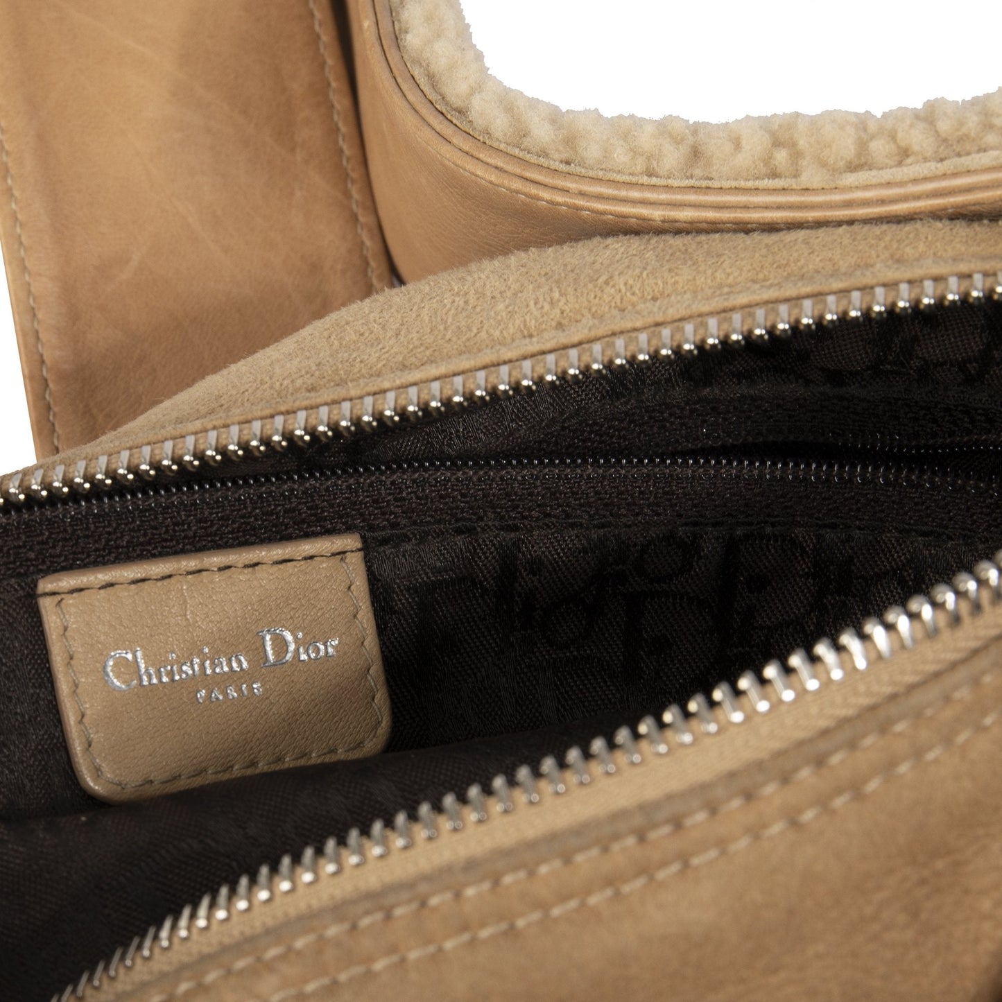 Christian Dior Remove Before Flight Shearling Bag