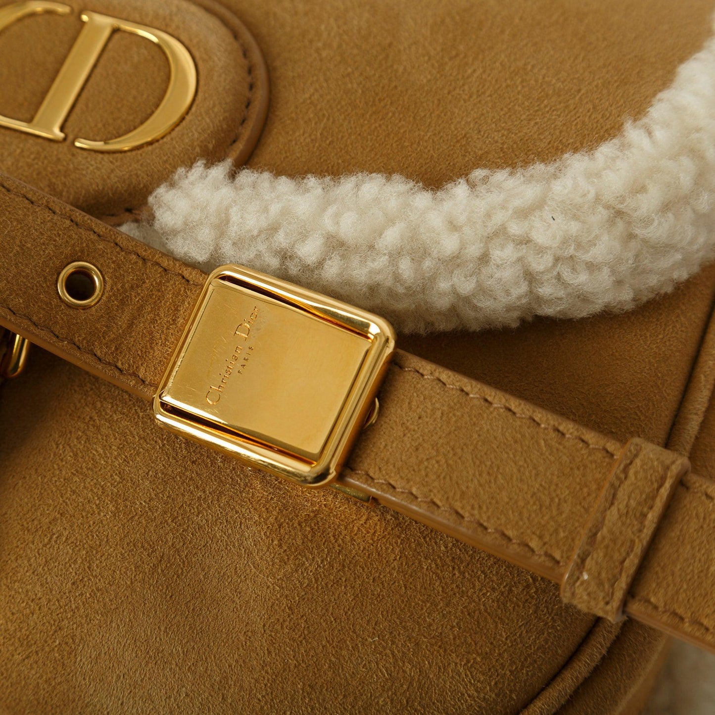 Christian Dior Small Shearling Bobby Crossbody Bag