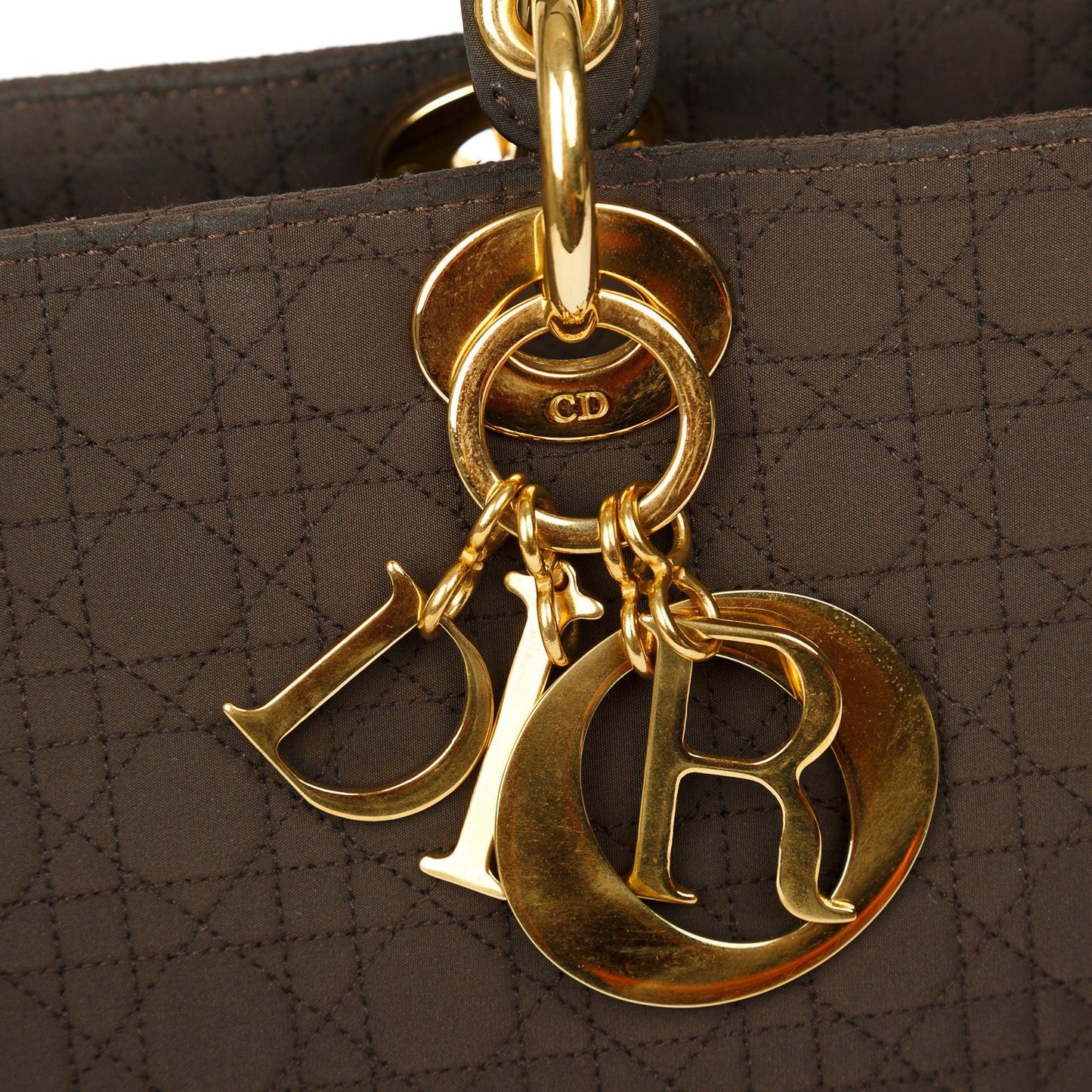 Christian Dior Vintage Large Nylon Lady Dior Bag