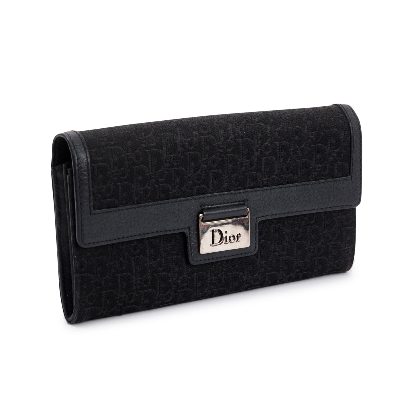 Christian Dior Vintage Monogram Canvas Continental Flap Wallet