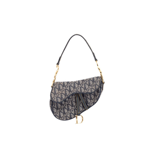 Christian Dior Vintage Oblique Mini Saddle Bag