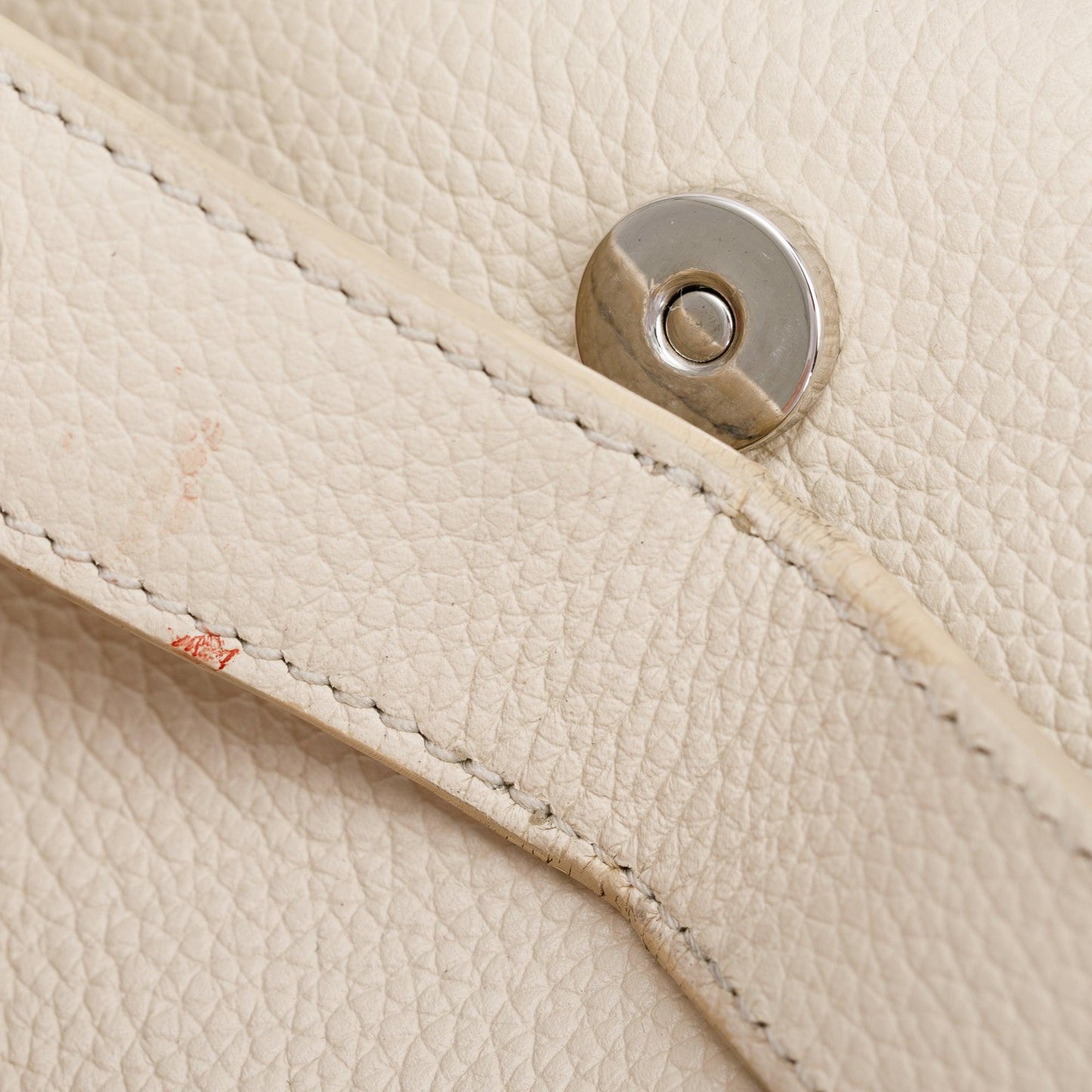 Christian Dior White Calfskin Leather Mini Saddle Crossbody Bag