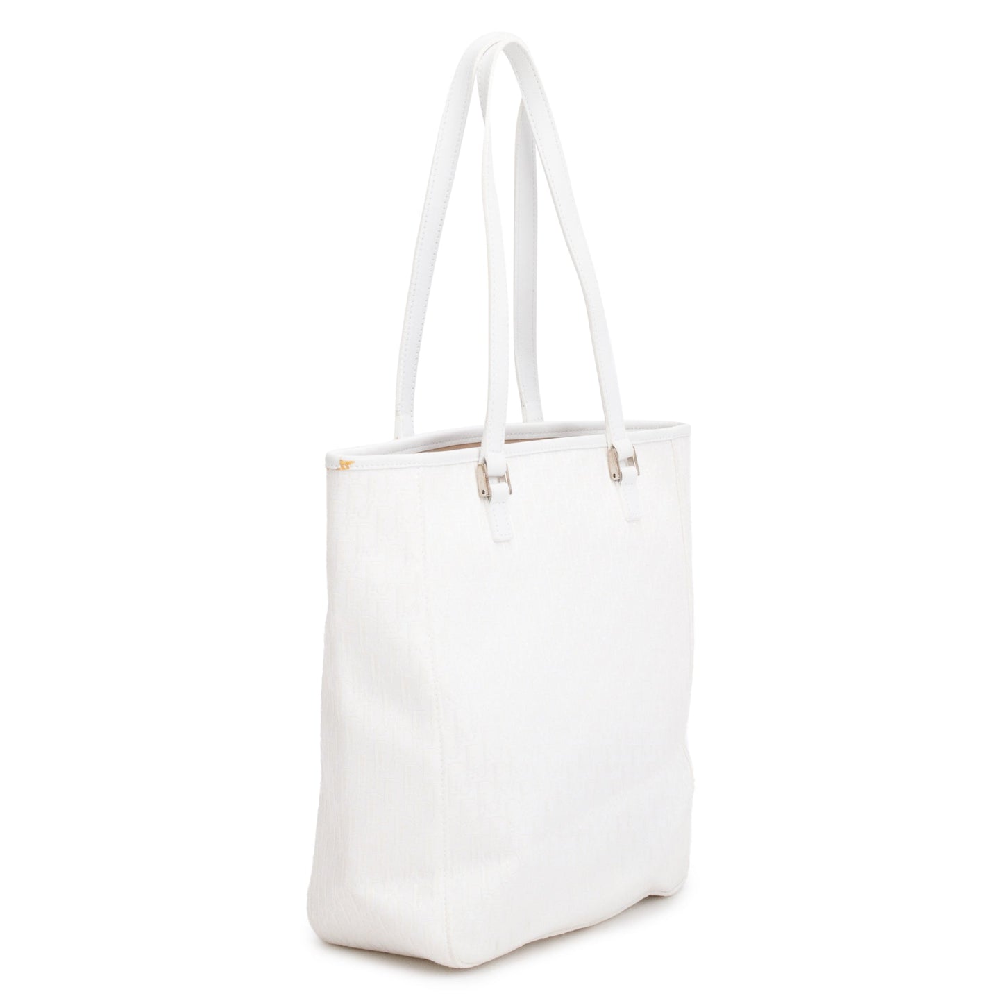 Christian Dior White Diorissimo Canvas Tote