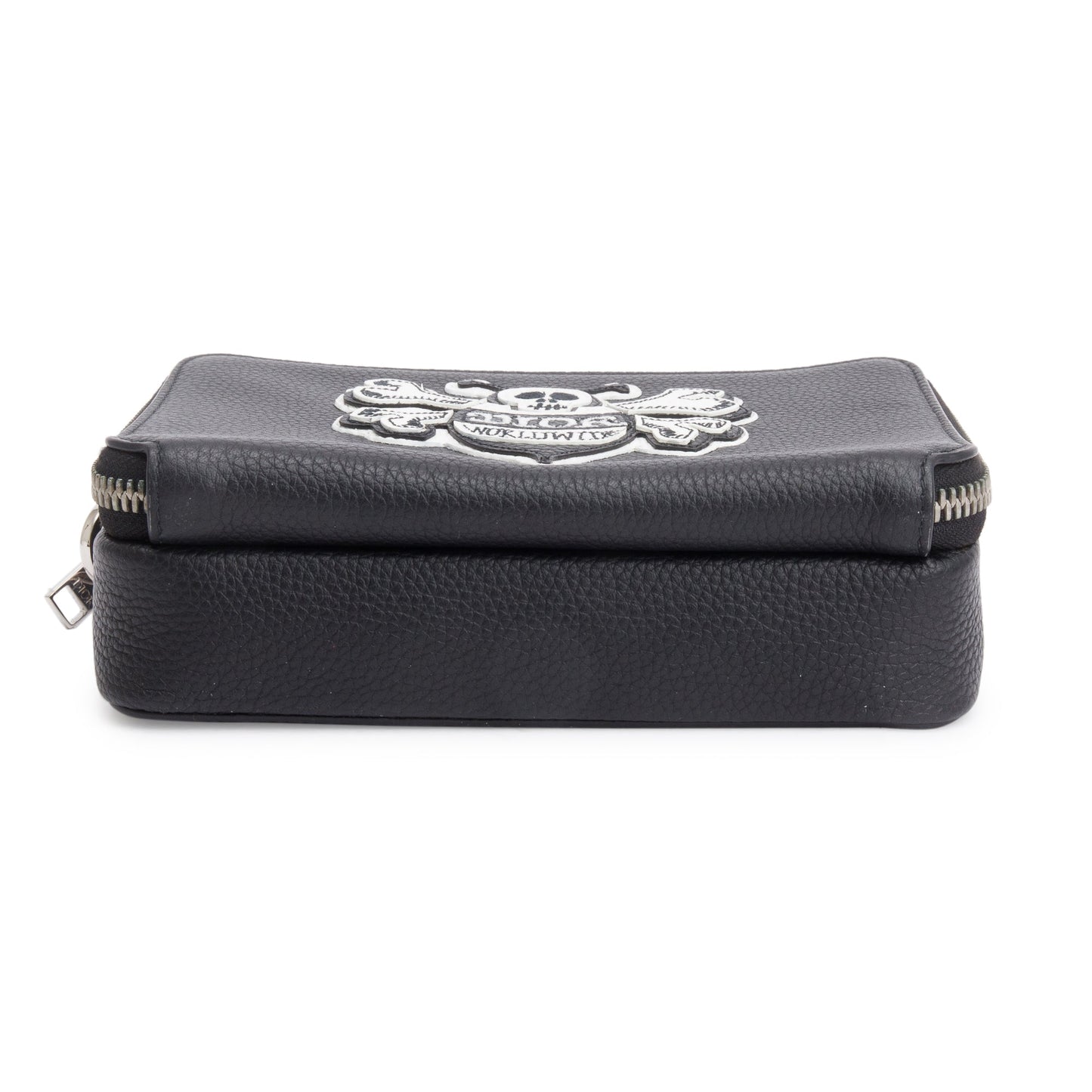 Christian Dior x Shawn Stussy Black Calfskin Leather Double Zip Crossbody Bag