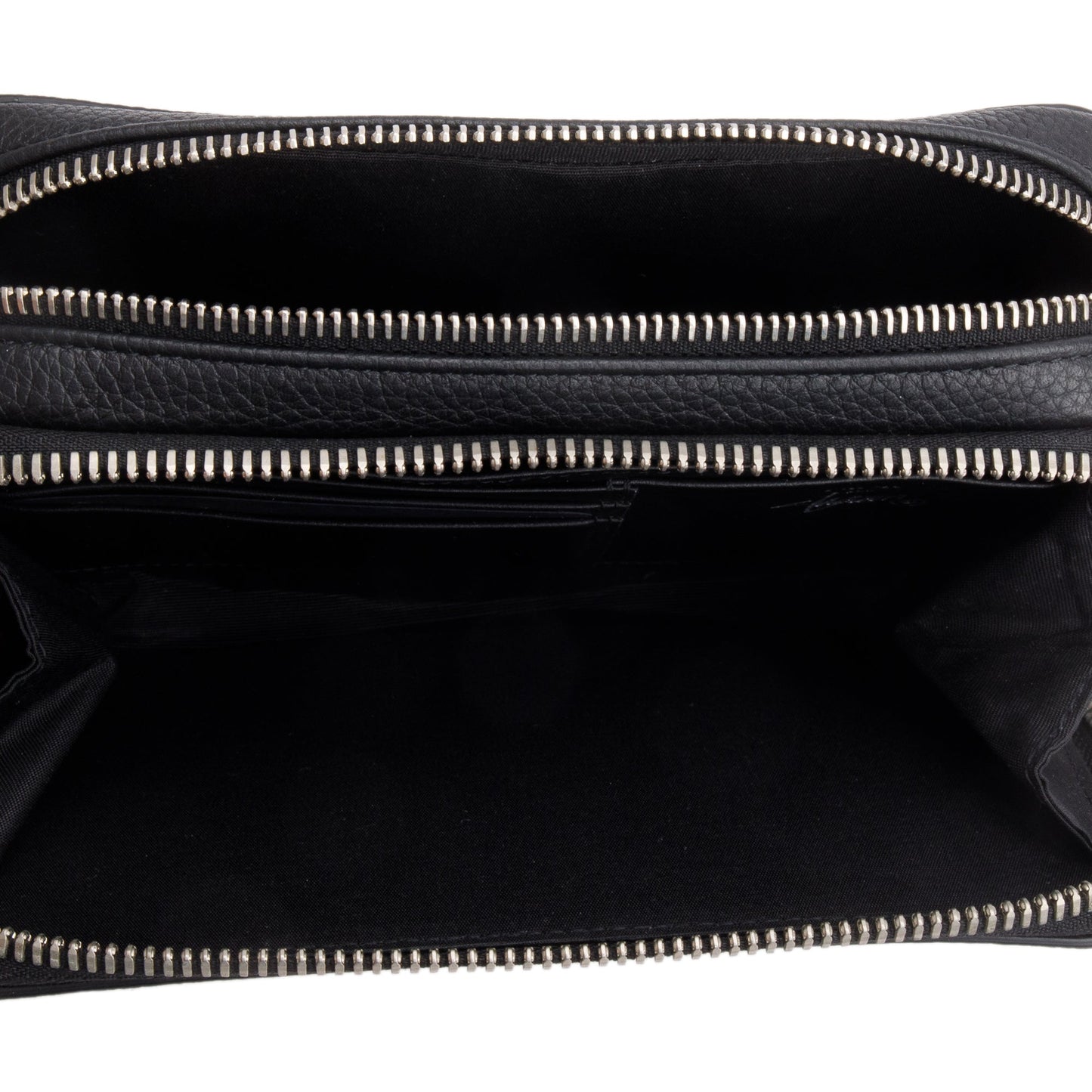 Christian Dior x Shawn Stussy Black Calfskin Leather Double Zip Crossbody Bag