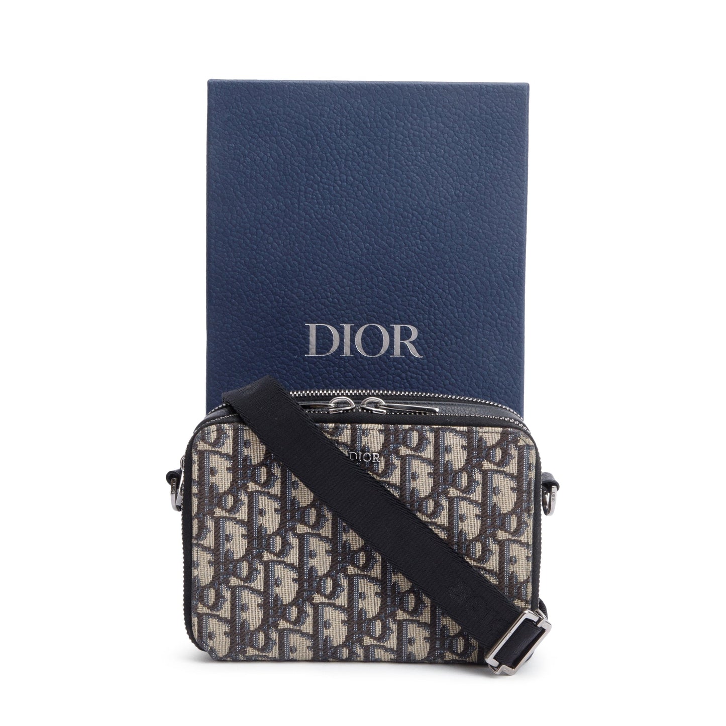 Christion Dior 2023 Oblique Jacquard Zipped Pouch Crossbody