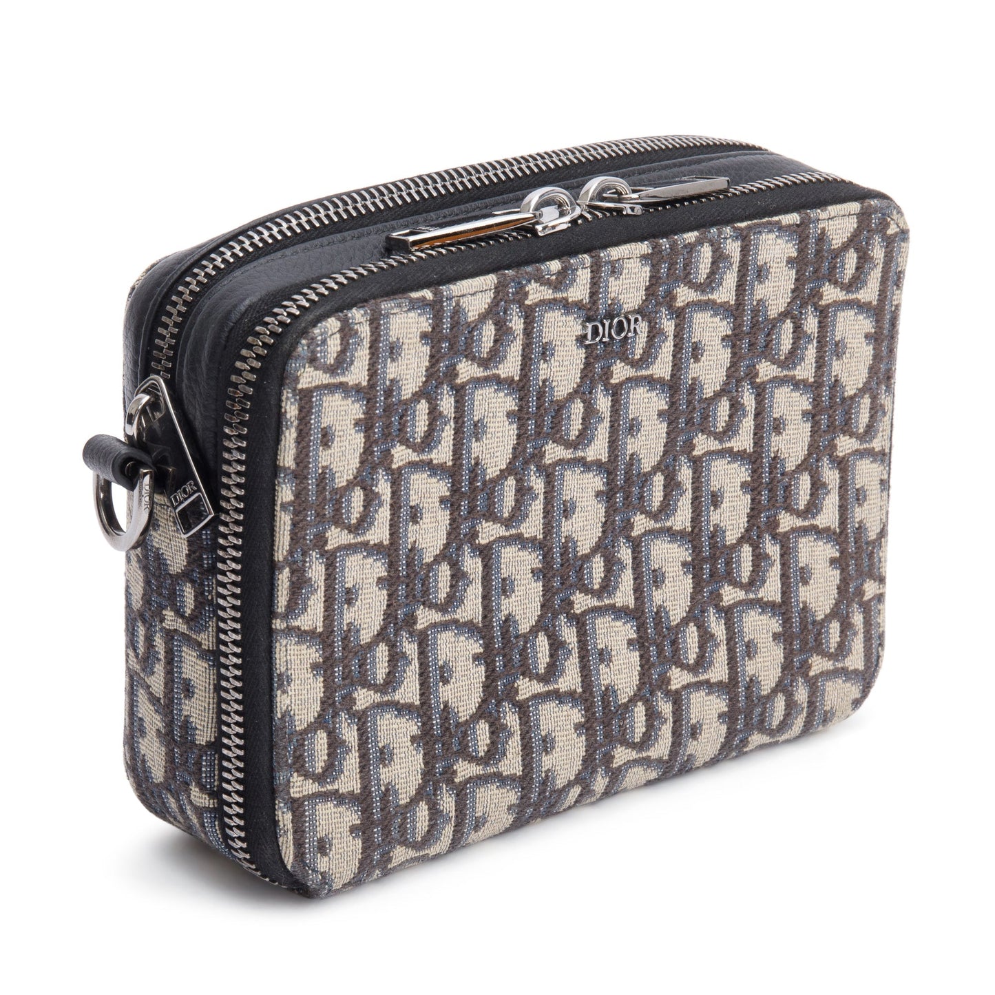 Christion Dior 2023 Oblique Jacquard Zipped Pouch Crossbody