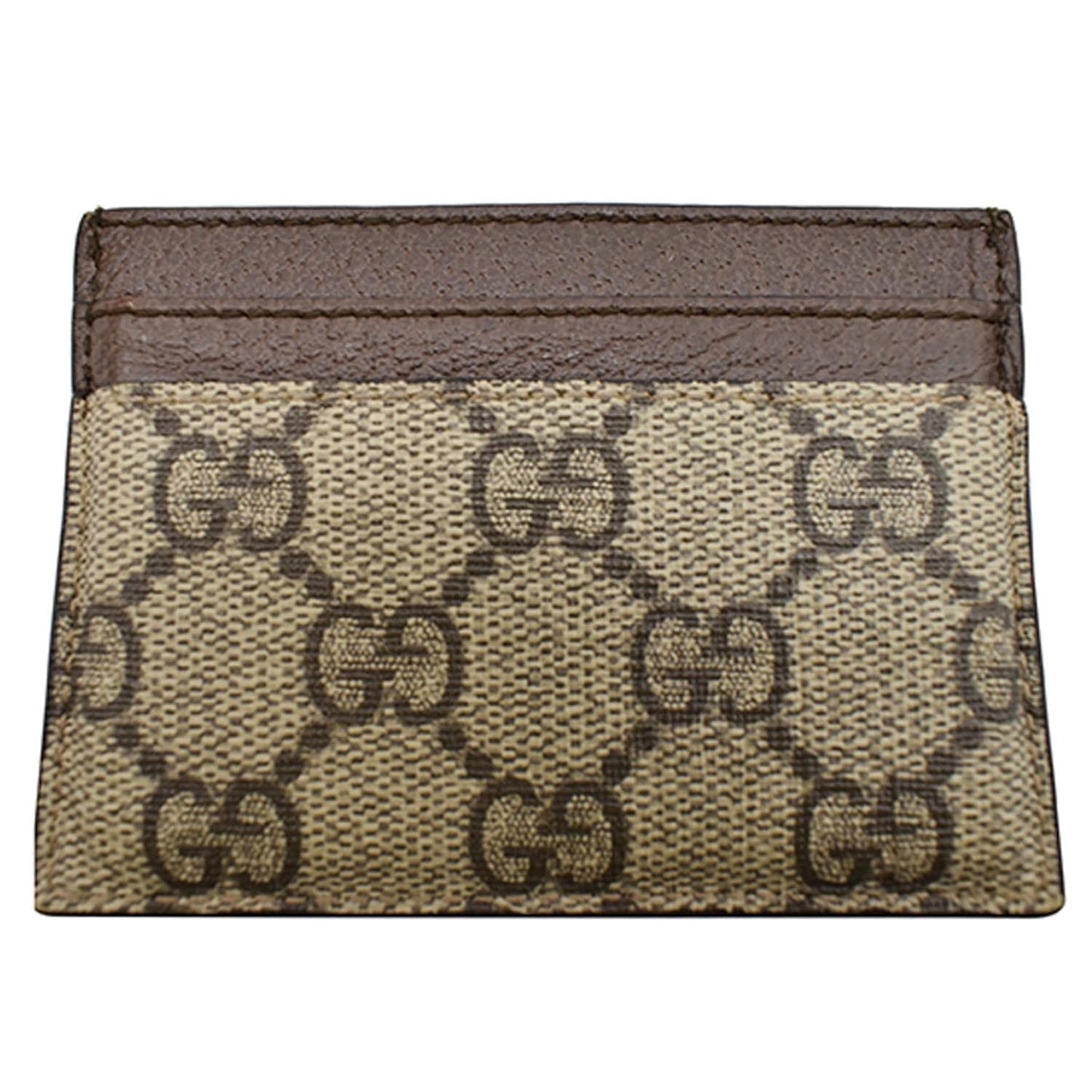 GUCCI Ophidia GG Canvas Card Case Brown 523159