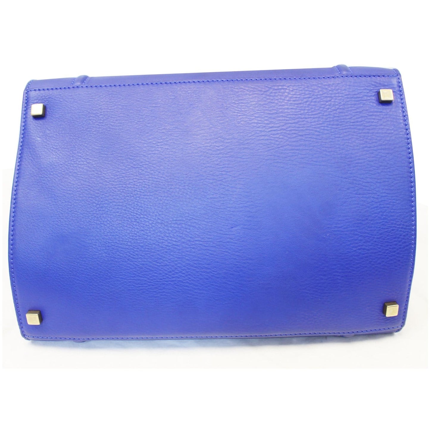 CELINE Phantom Luggage Medium Leather Tote Bag Blue