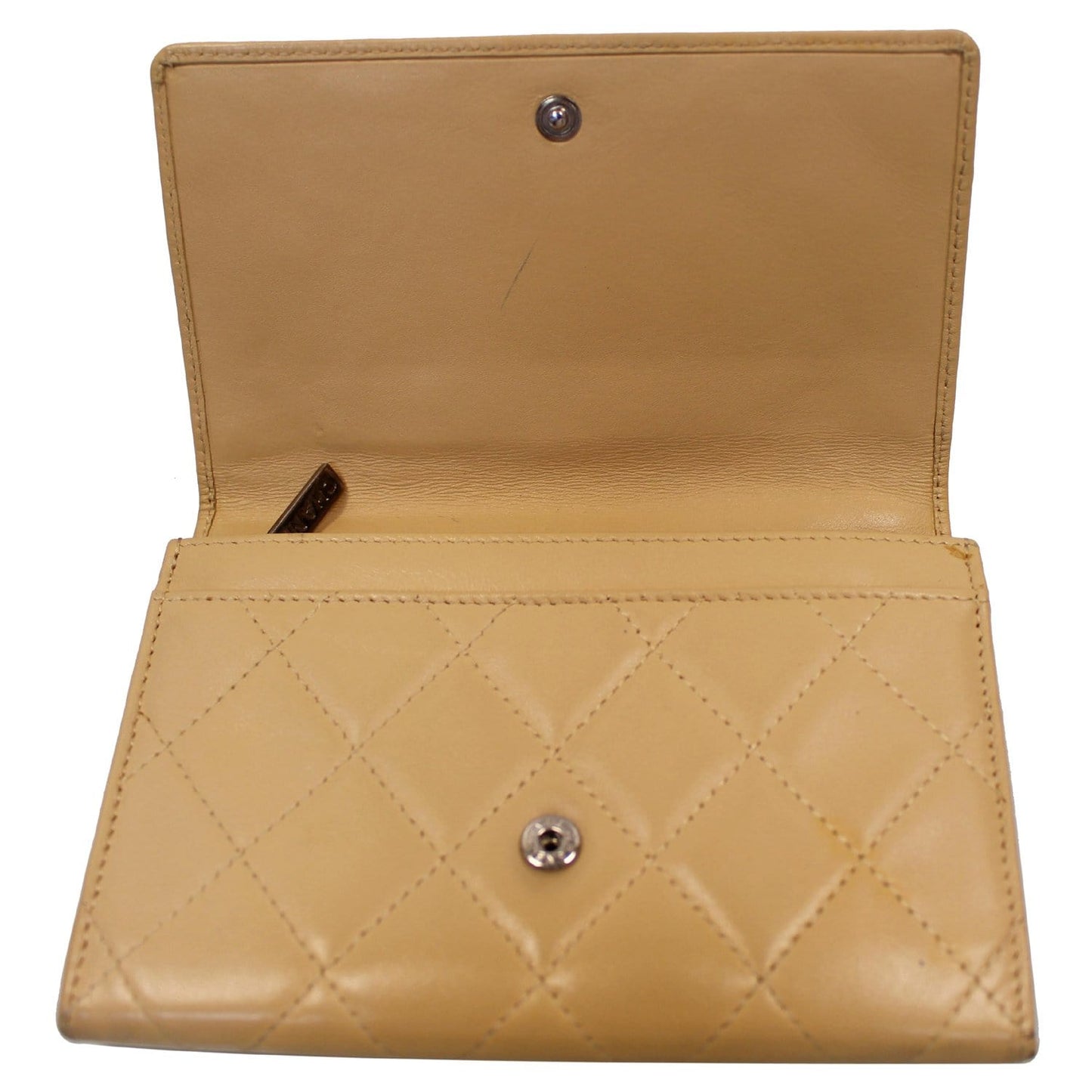 CHANEL Cambon Flap Calfskin Quilted Wallet Beige - 15% OFF