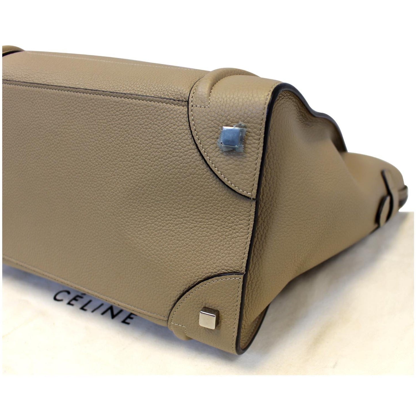 CELINE Mini Luggage Leather Tote Bag Dune