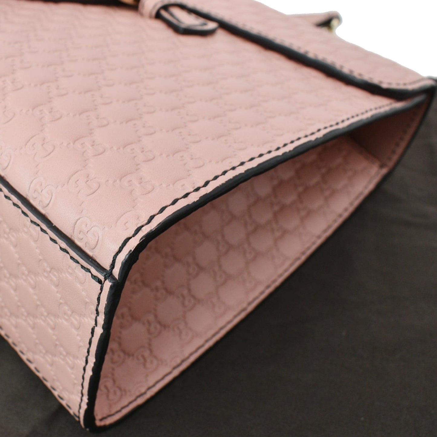 GUCCI Emily Medium GG Guccissima Leather Chain Shoulder Bag Light Pink 449635