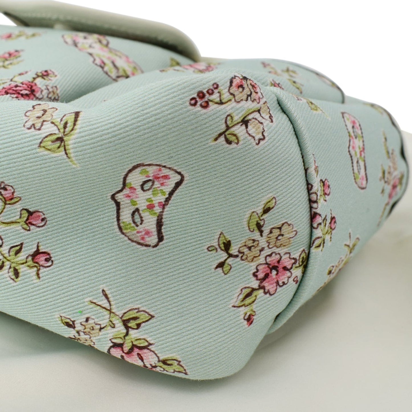 GUCCI Children's Floral Print Canvas Bag Light Blue 628159