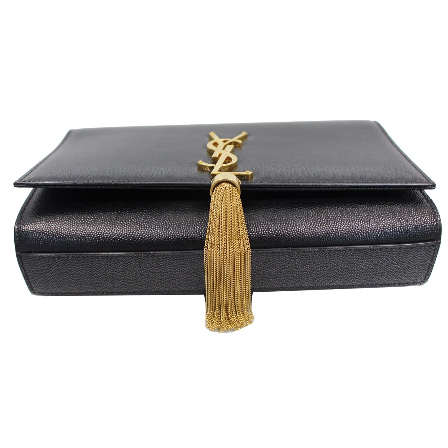 YVES SAINT LAURENT Kate Medium Grain De Poudre Crossbody Bag Black