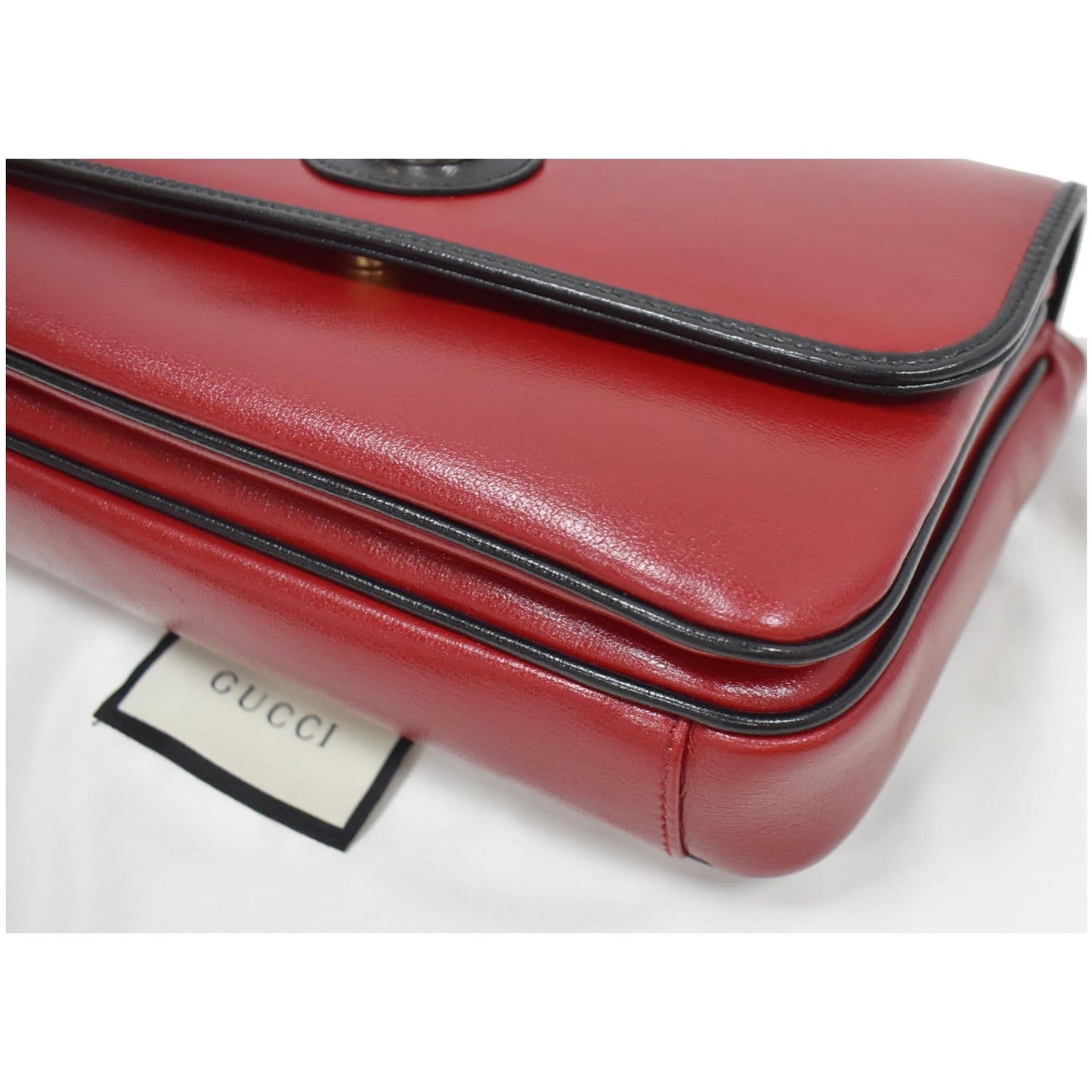 GUCCI Linea Marina Small Leather Chain Shoulder Bag Red 576421 - 10% OFF