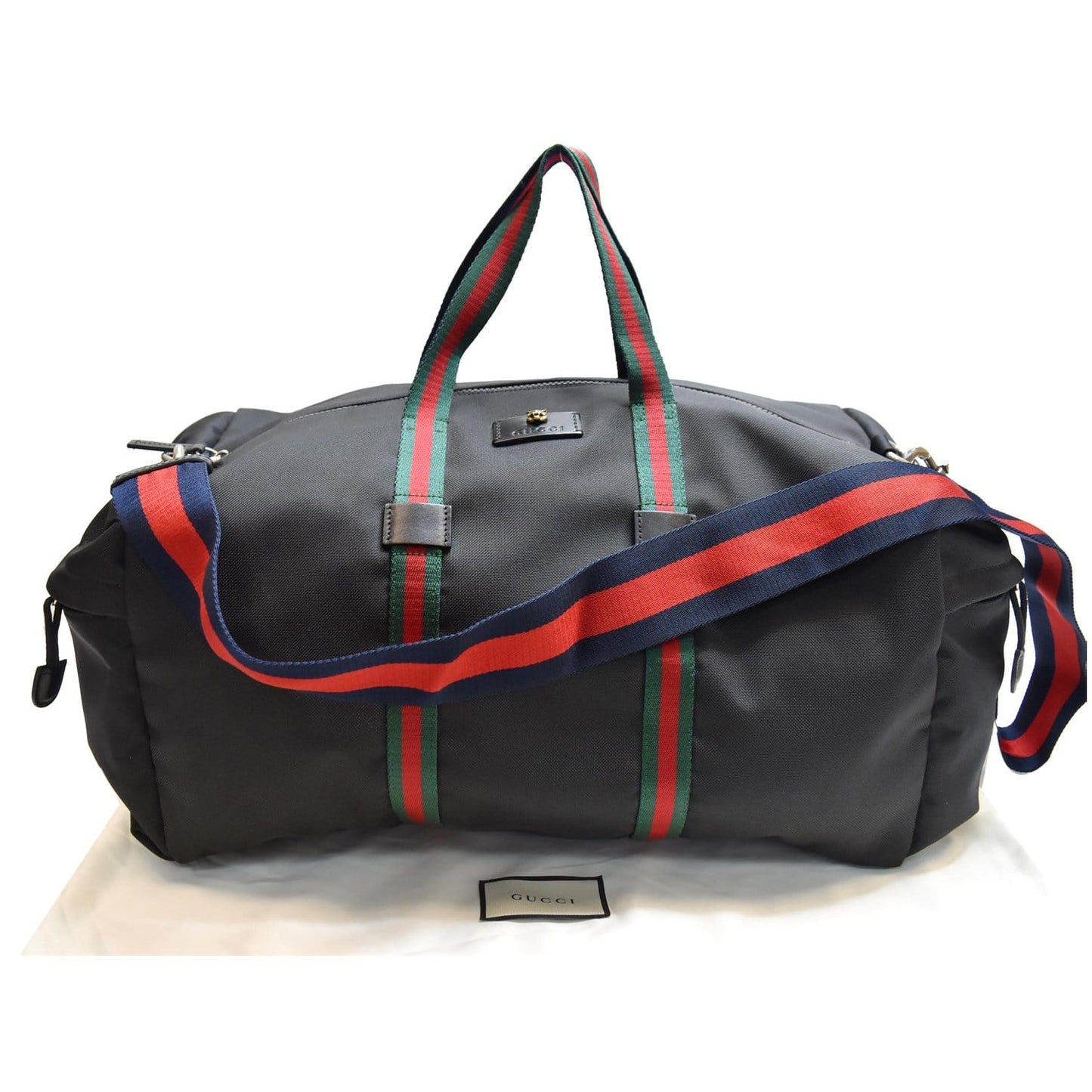 GUCCI Techno Canvas Duffle Travel Bag Black 450983