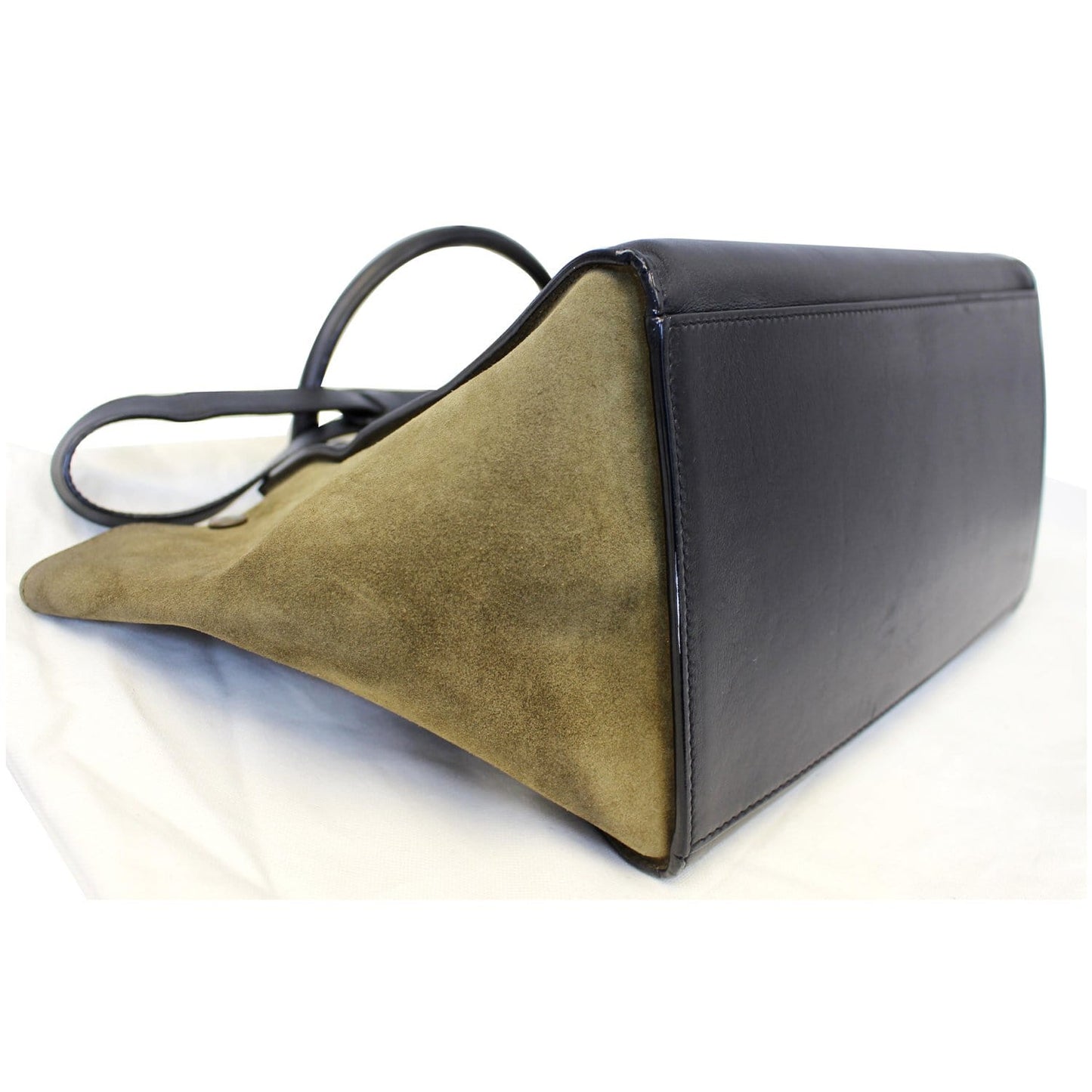 Celine Python and Black Leather Small Trapeze Bag