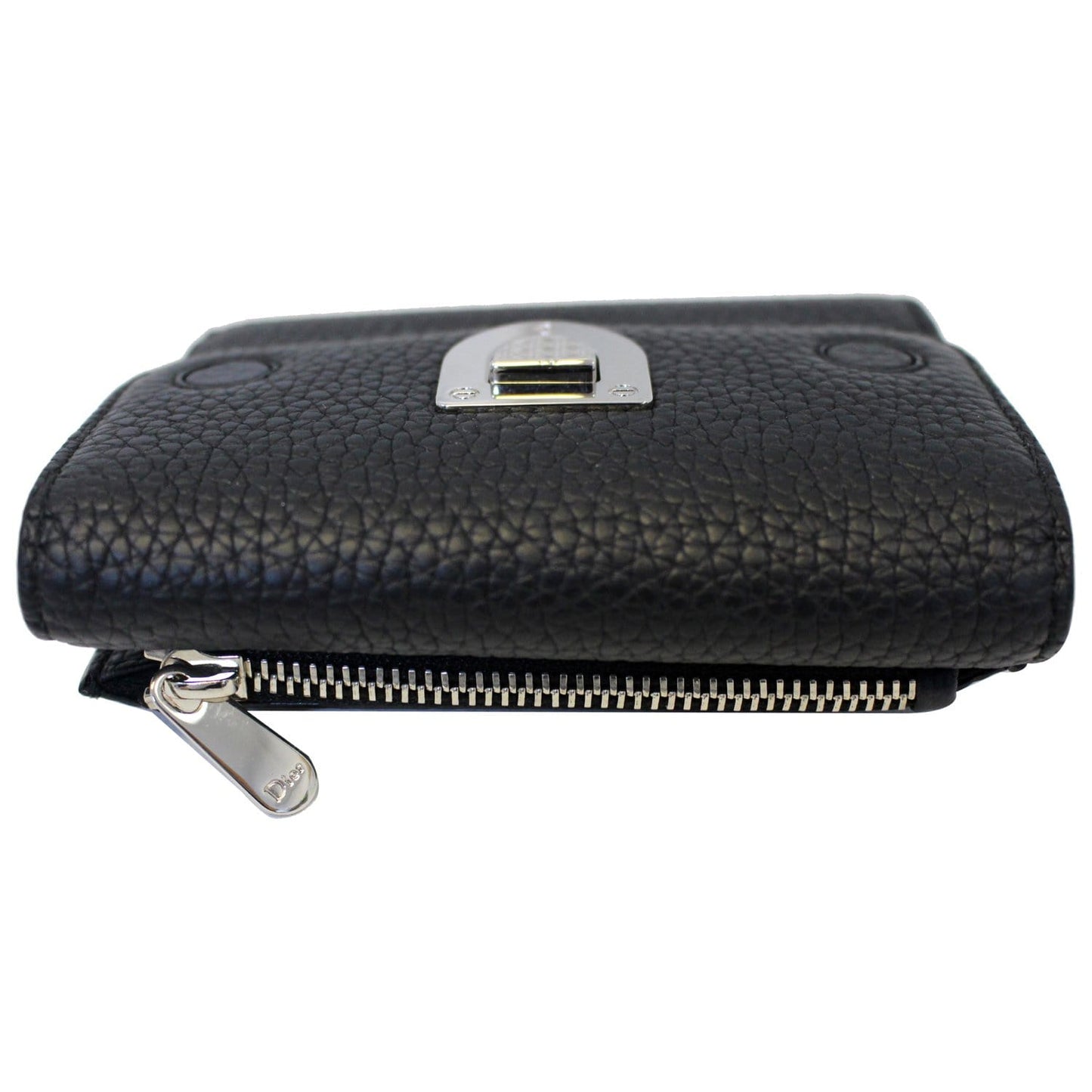 Christian Dior Noir Black Leather Wallet - Last Call