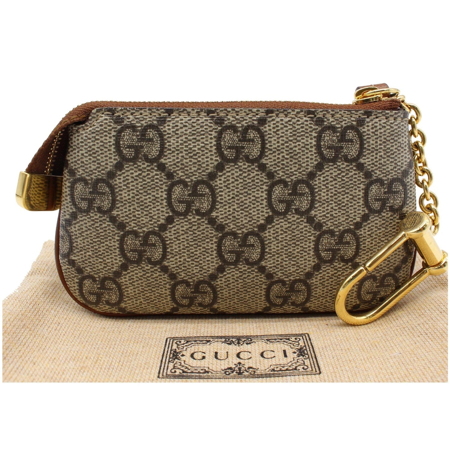 GUCCI GG Supreme Monogram Key Case Beige 447964