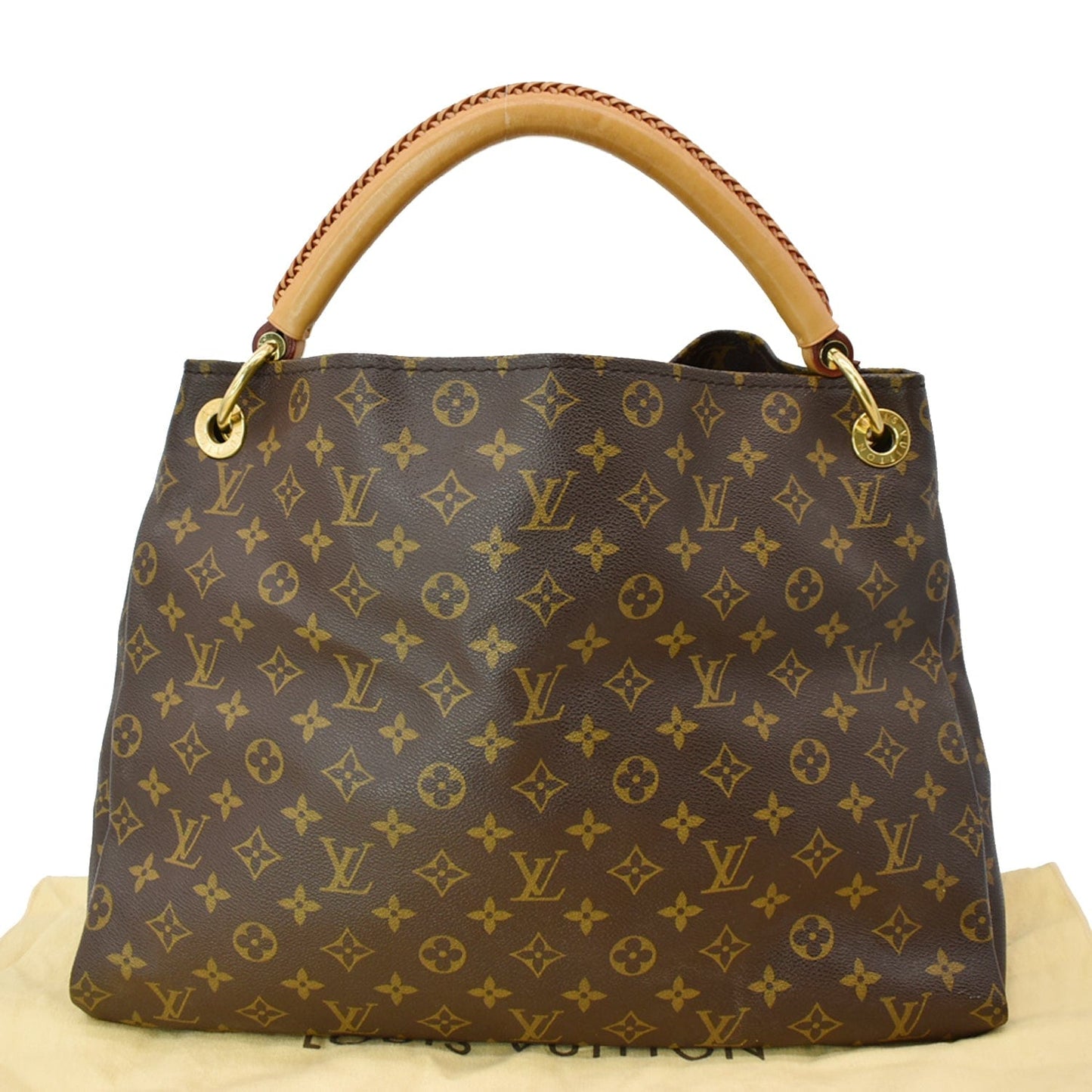 Louis Vuitton Artsy MM Monogram Canvas Hobo Bag Brown