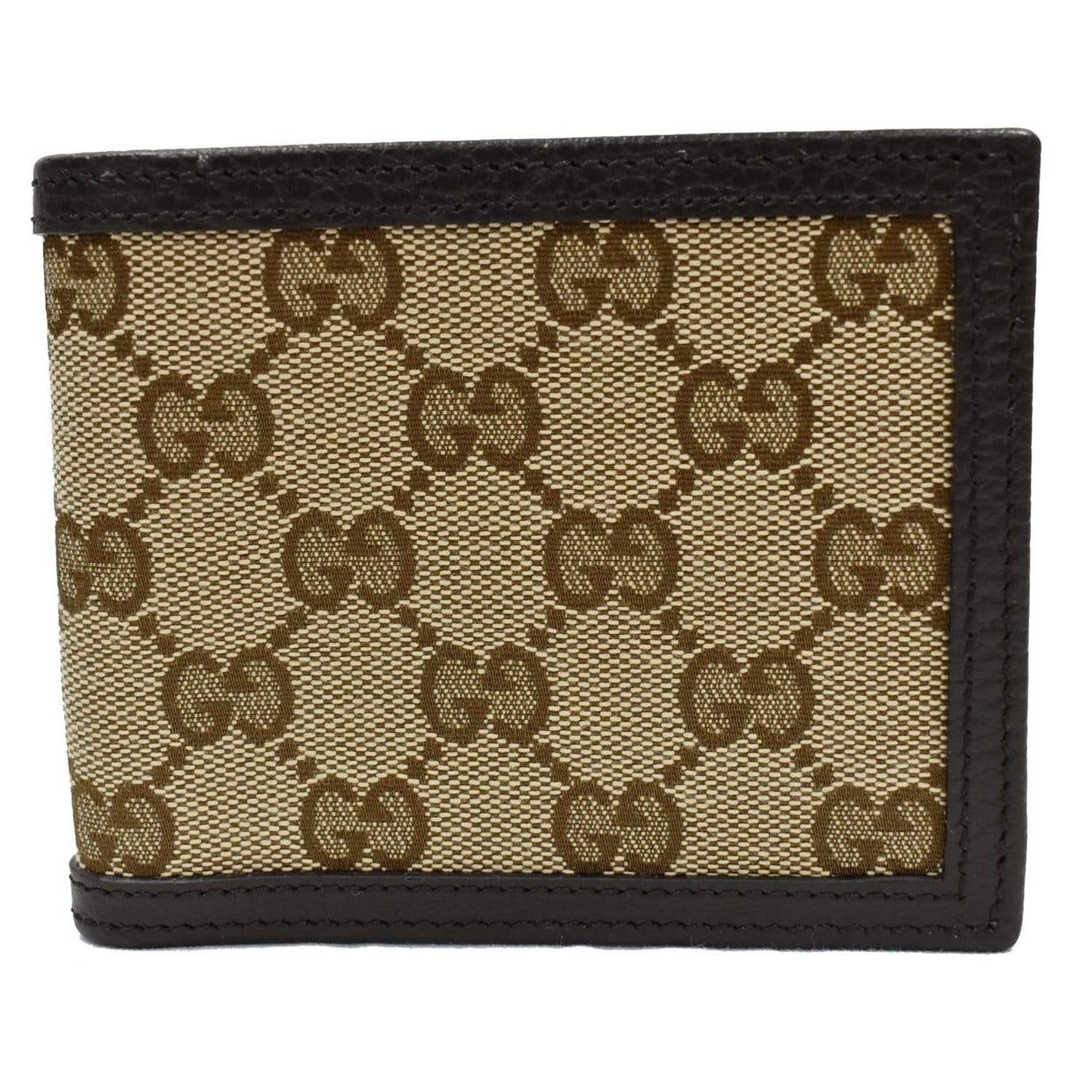 GUCCI Bi-fold GG Canvas Wallet Beige 260987