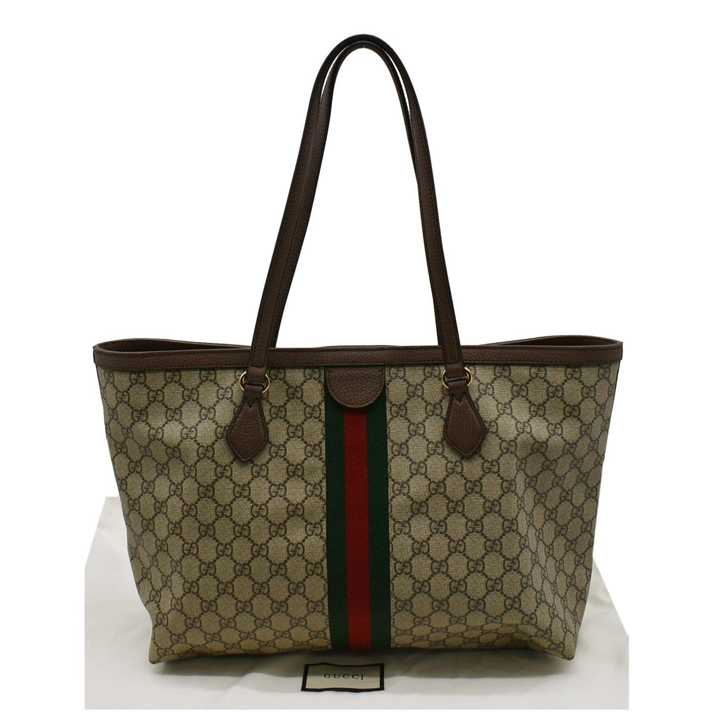 GUCCI Ophidia Medium GG Supreme Canvas Tote Bag Beige 631685