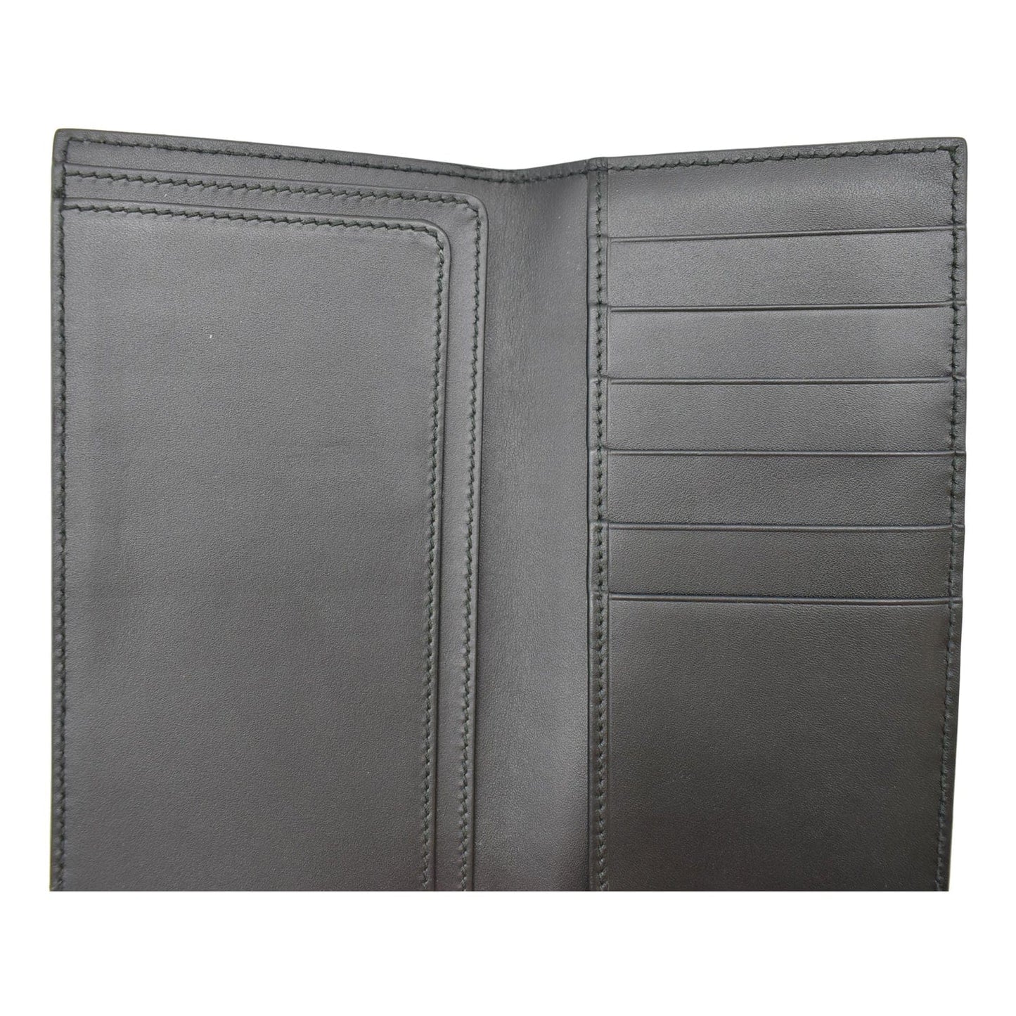 GUCCI Continental Long GG Guccissima Leather Wallet Black 224183