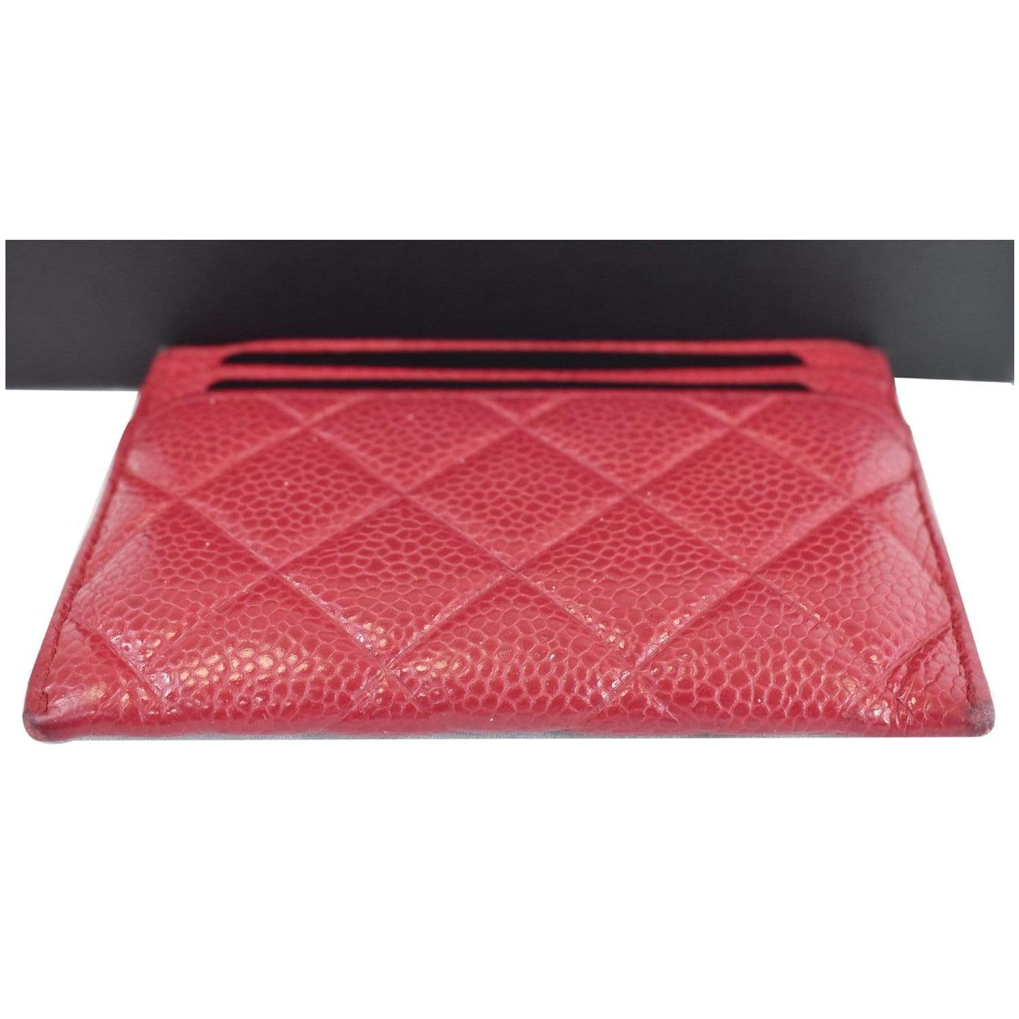 CHANEL CC Card Holder Caviar Leather Case Hot Pink - Final Sale