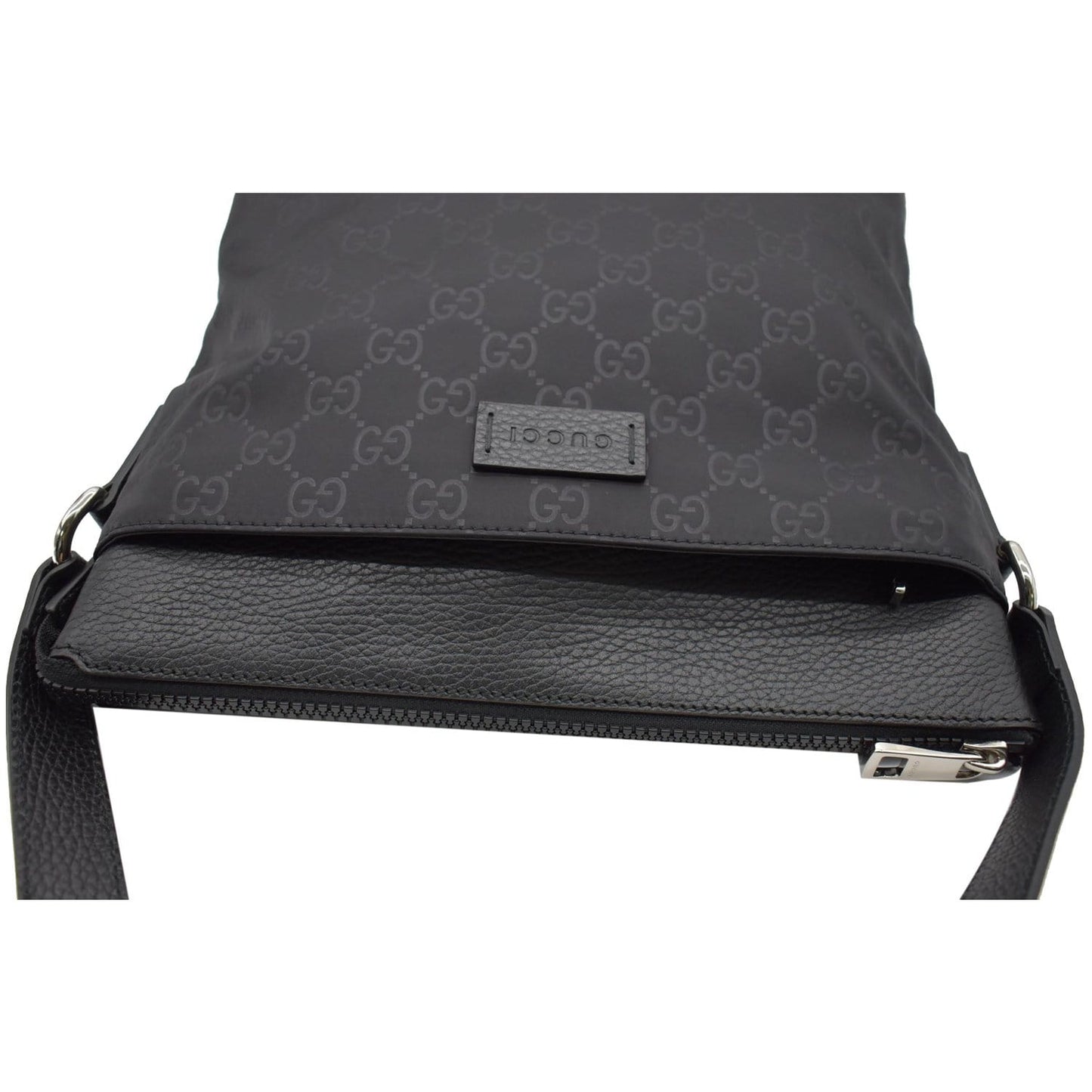GUCCI GG Monogram Nylon Small Messenger Bag Black 510342
