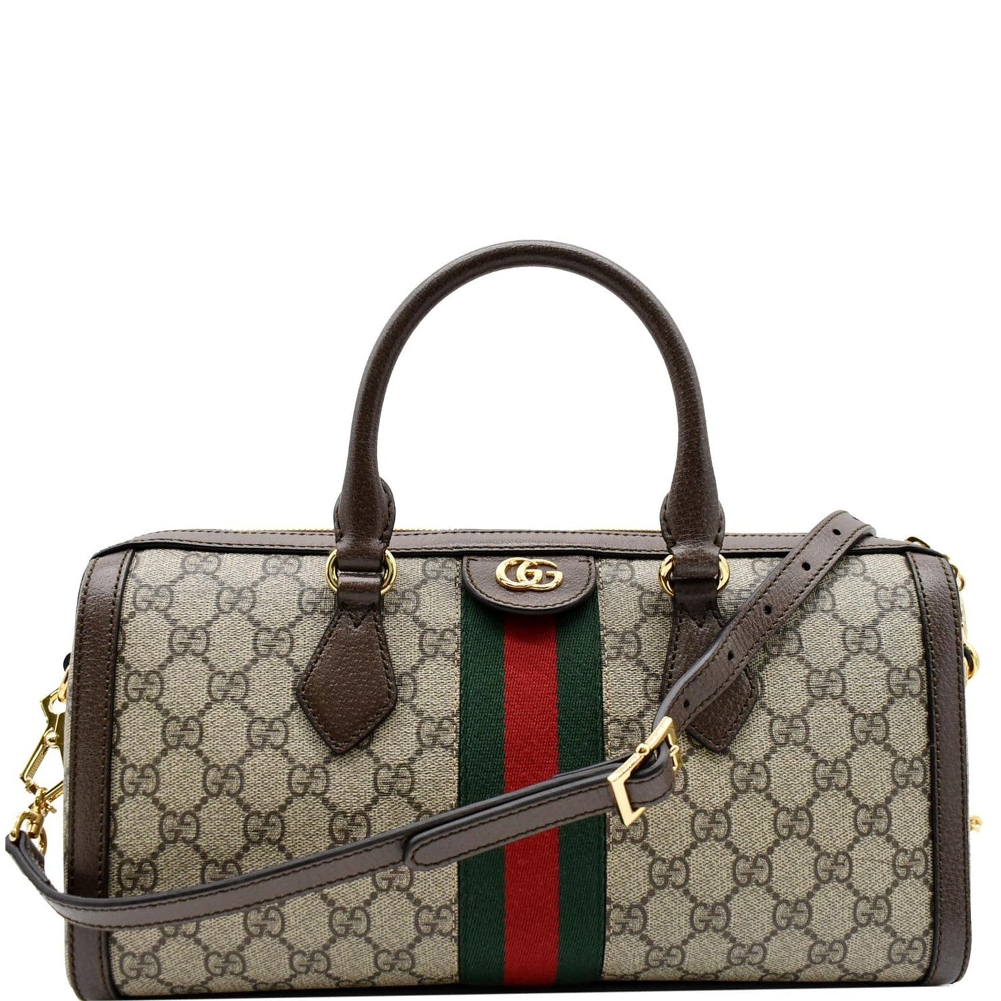 GUCCI Ophidia GG Canvas Medium Top Handle Shoulder Bag Beige 524532
