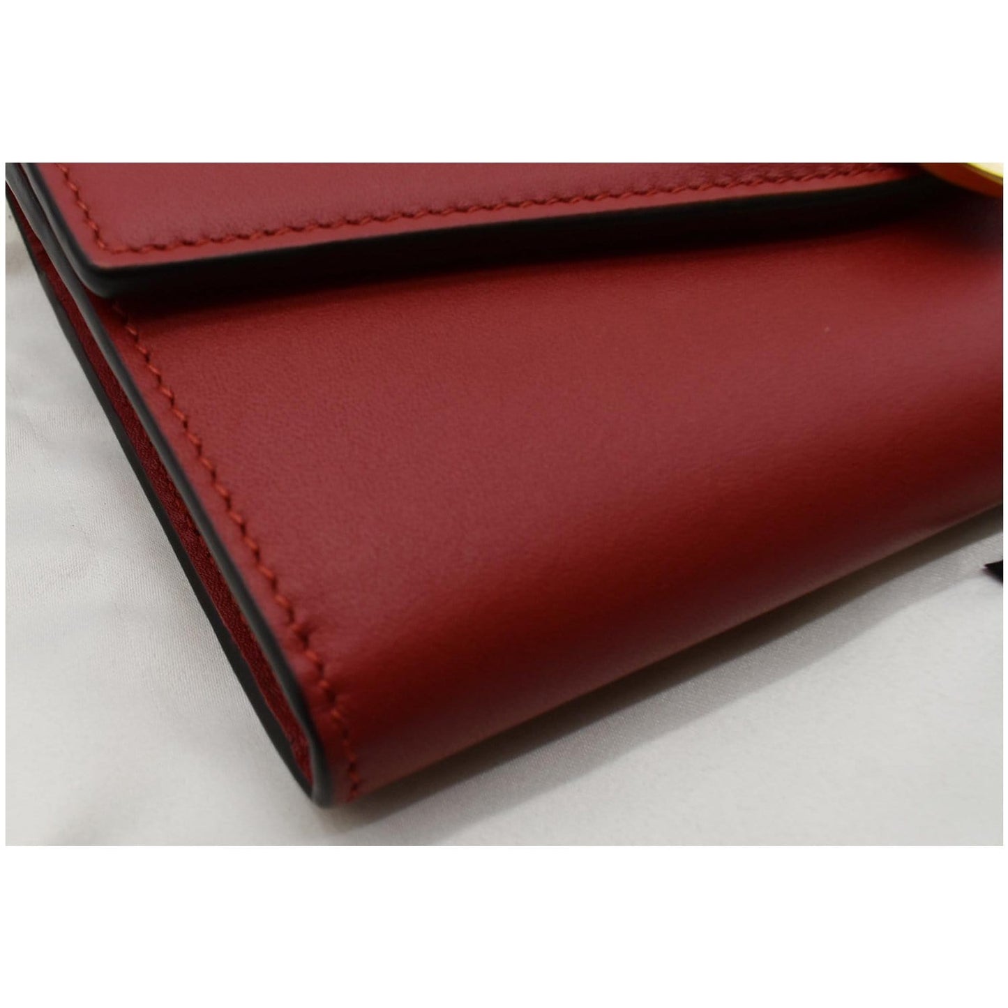 GUCCI Sylvie Continental Leather Wallet Red 476084 - Final Sale