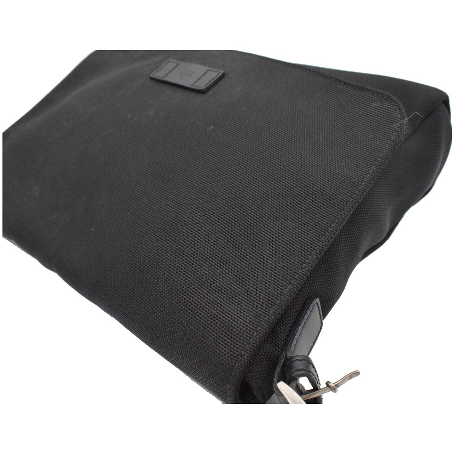 GUCCI Techno Large Web Nylon Canvas Messenger Bag Black 337074