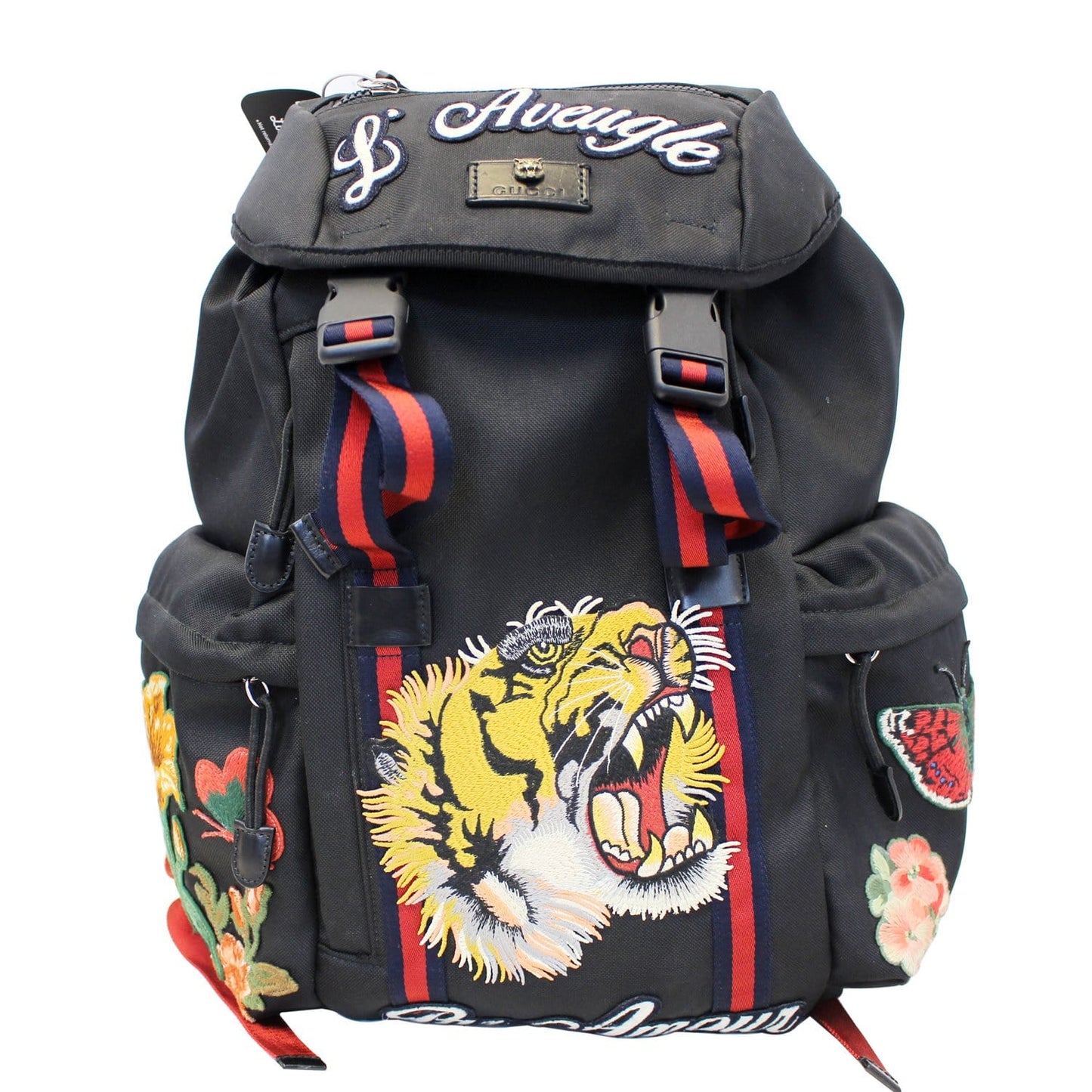 GUCCI Techpack Backpack with Embroidery Men's Backpack Bag 429037