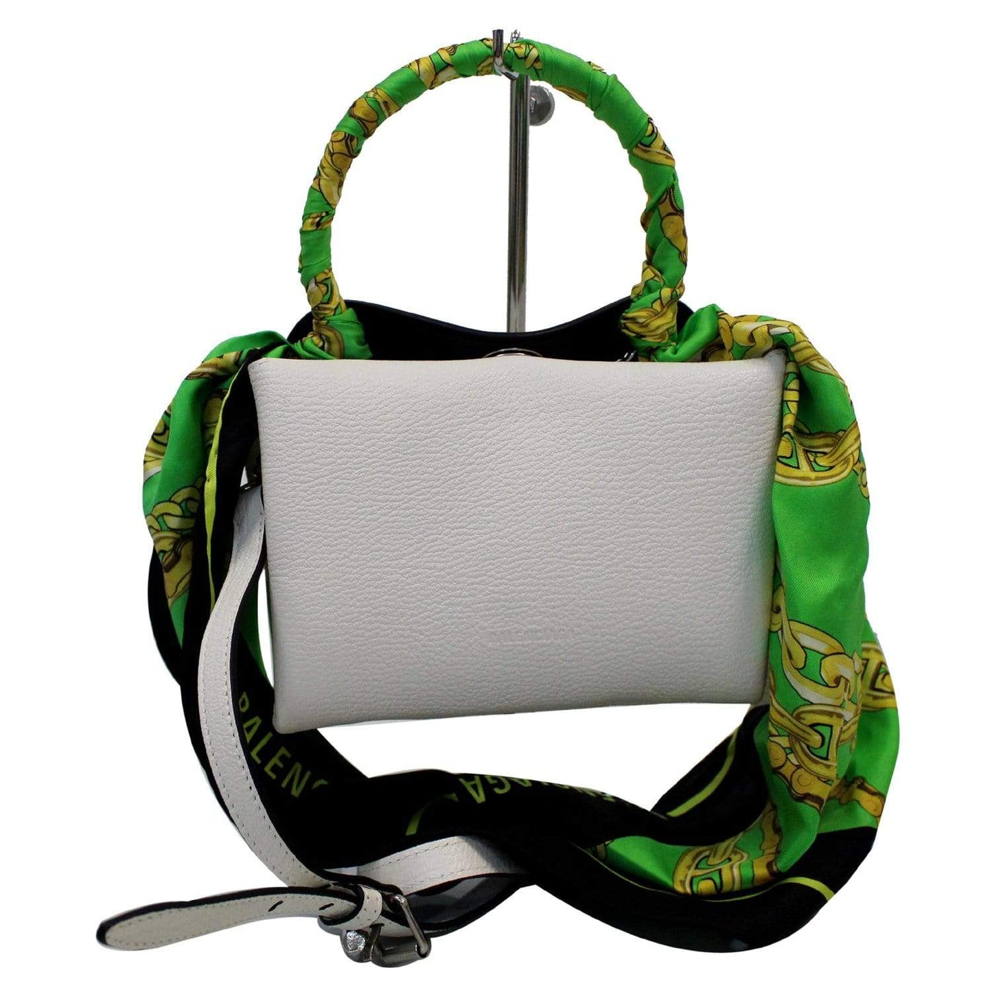 BALENCIAGA Flap Scarf XS Top Handle Crossbody Bag White - Last Call
