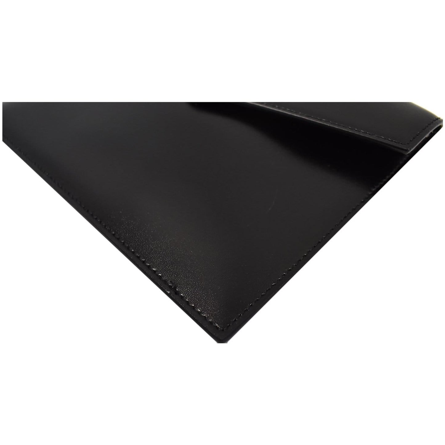 YVES SAINT LAURENT Uptown Large Envelope Leather Pouch Black