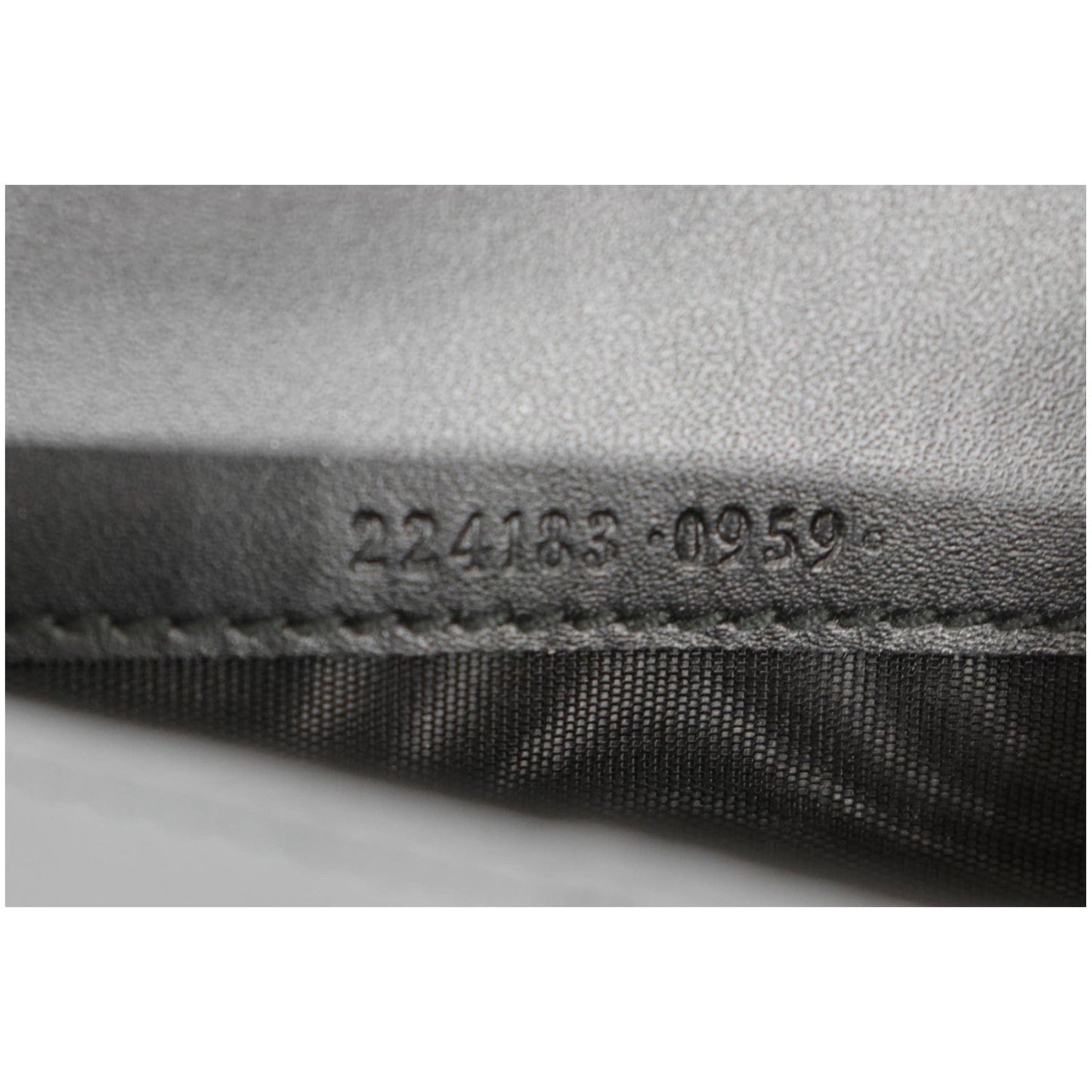 GUCCI Continental Long GG Guccissima Leather Wallet Black 224183