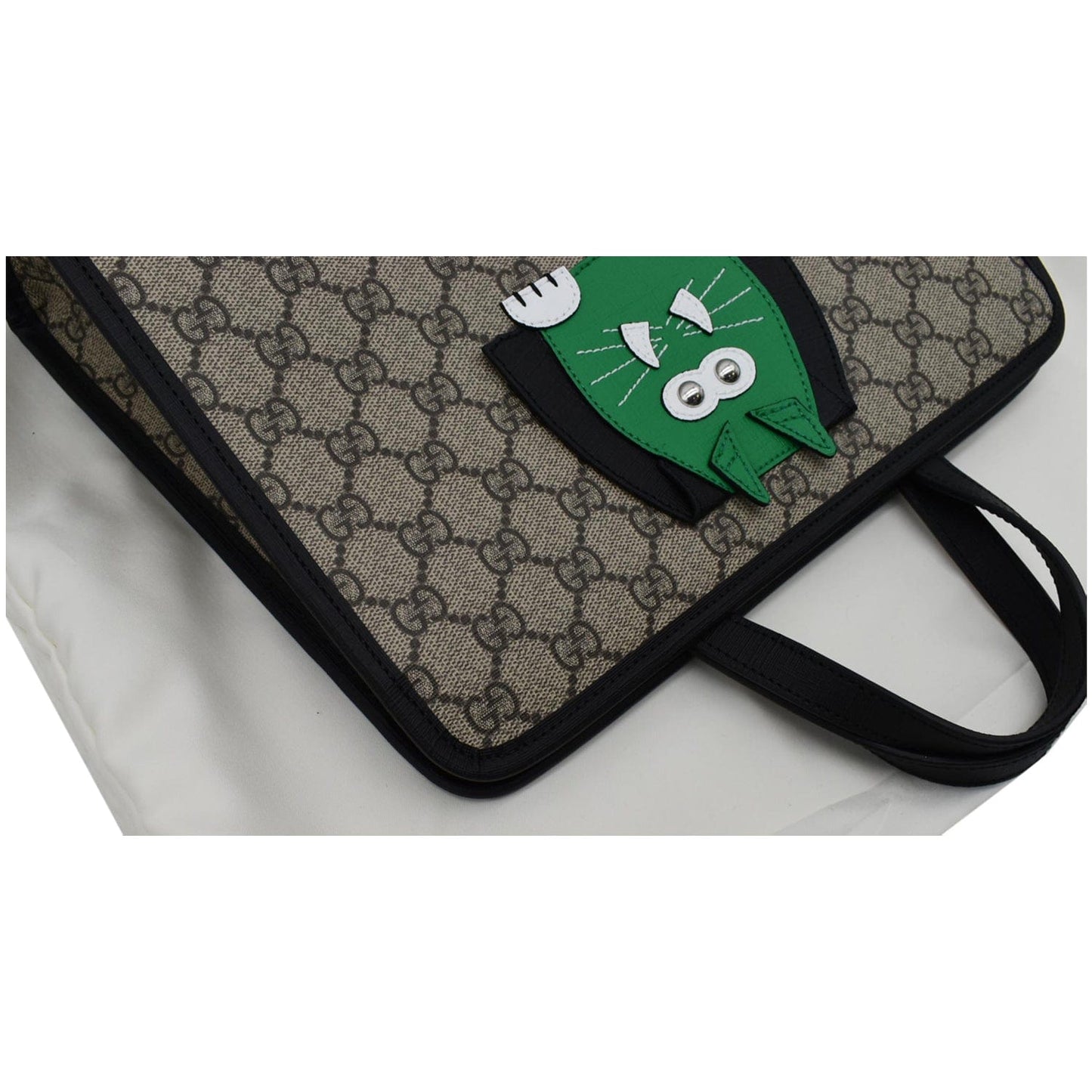 GUCCI Children?s Cat Printed GG Canvas Tote Bag Beige 645290